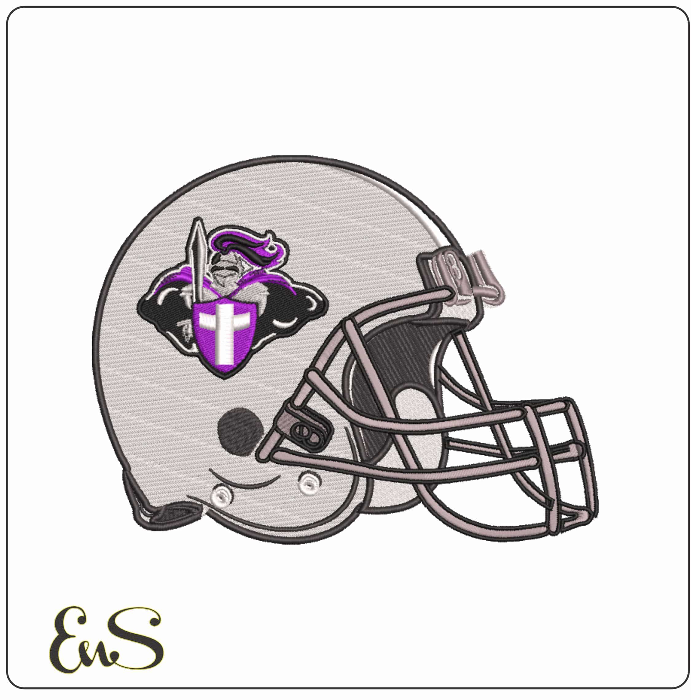 Holy Cross Crusaders 1999-2013 Football Helmet Embroidery Design