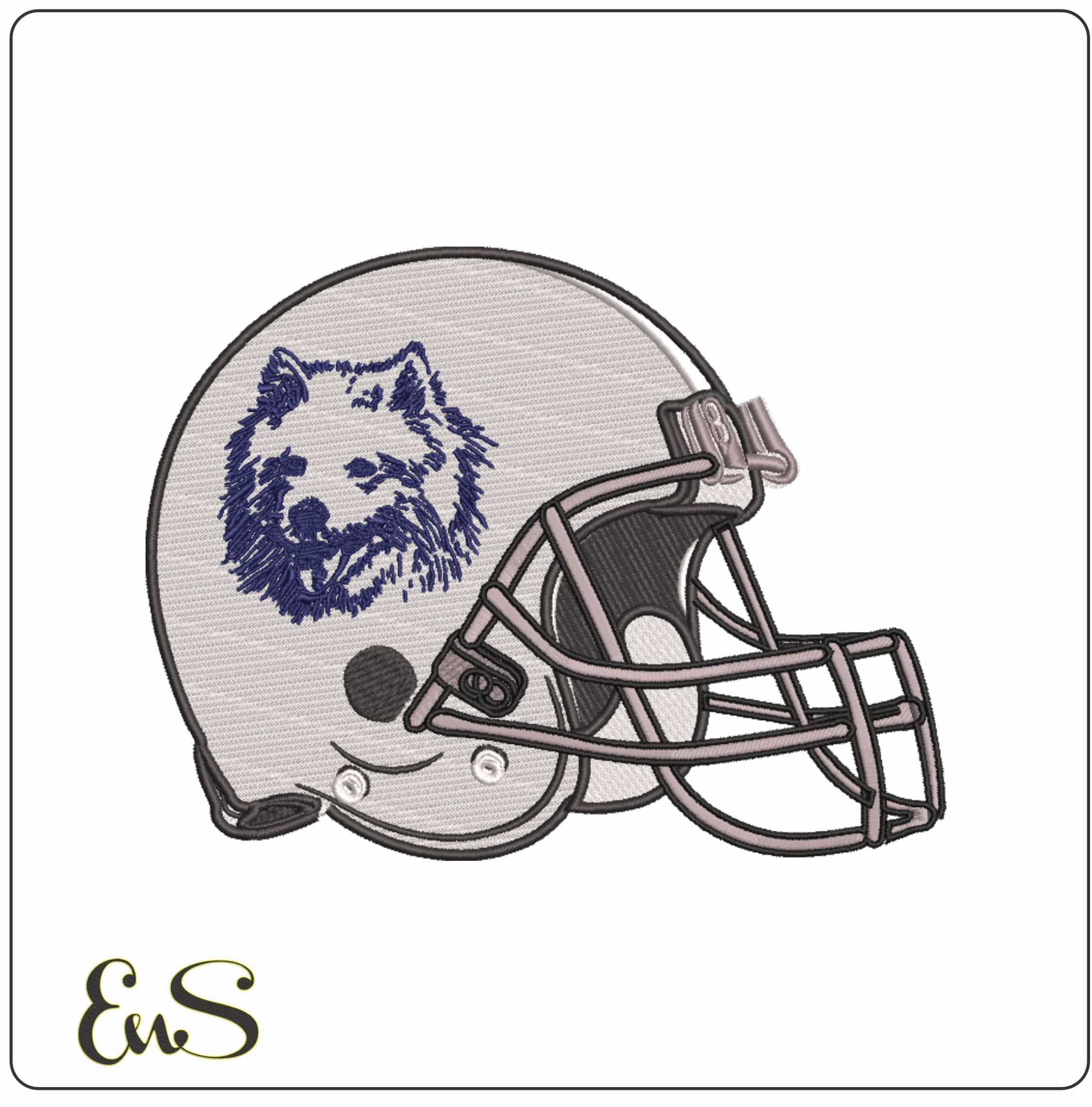 Houston Baptist Huskies 1991-2002 Football Helmet Embroidery Design