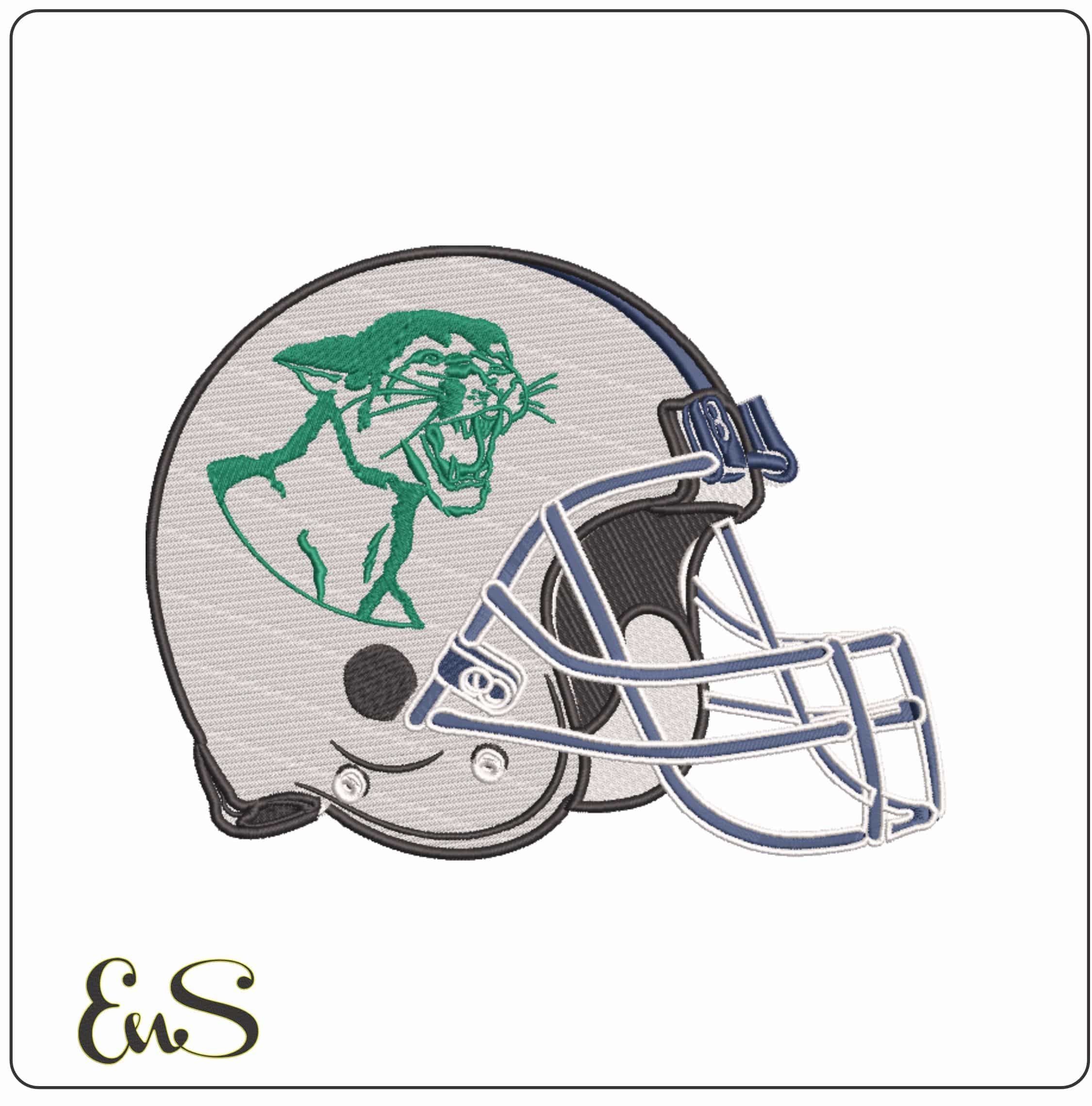 Chicago State Cougars Football Helmet Embroidery Design
