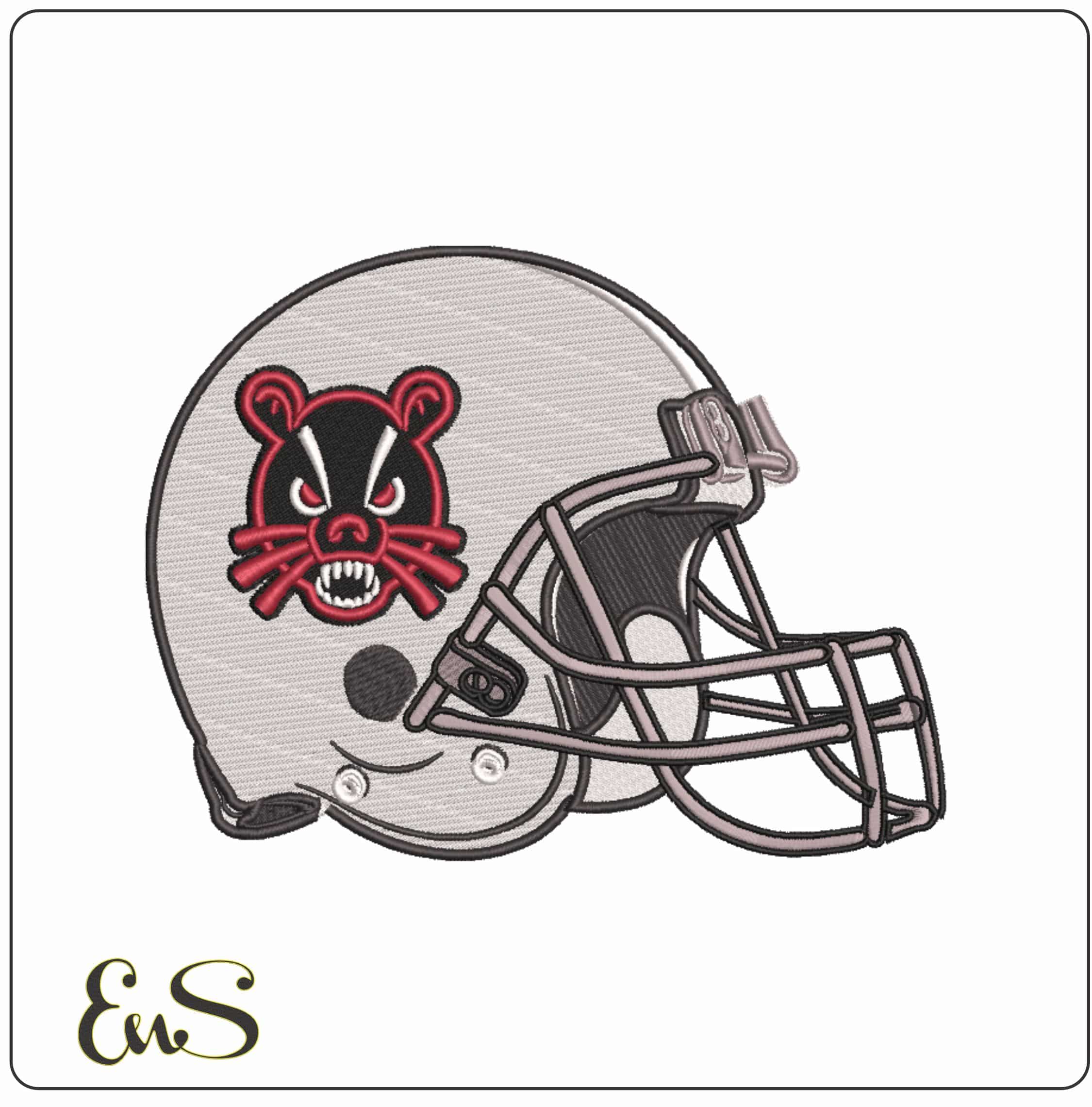 American Football Helmet Cincinnati Bearcats Alternative University - Elegant embroidery design file-instant download