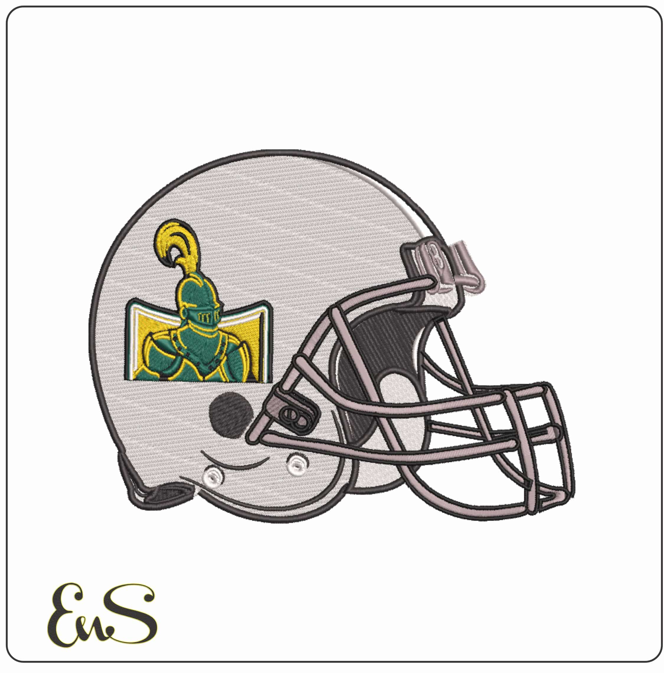 Clarkson Golden Knights Football Helmet Embroidery Design
