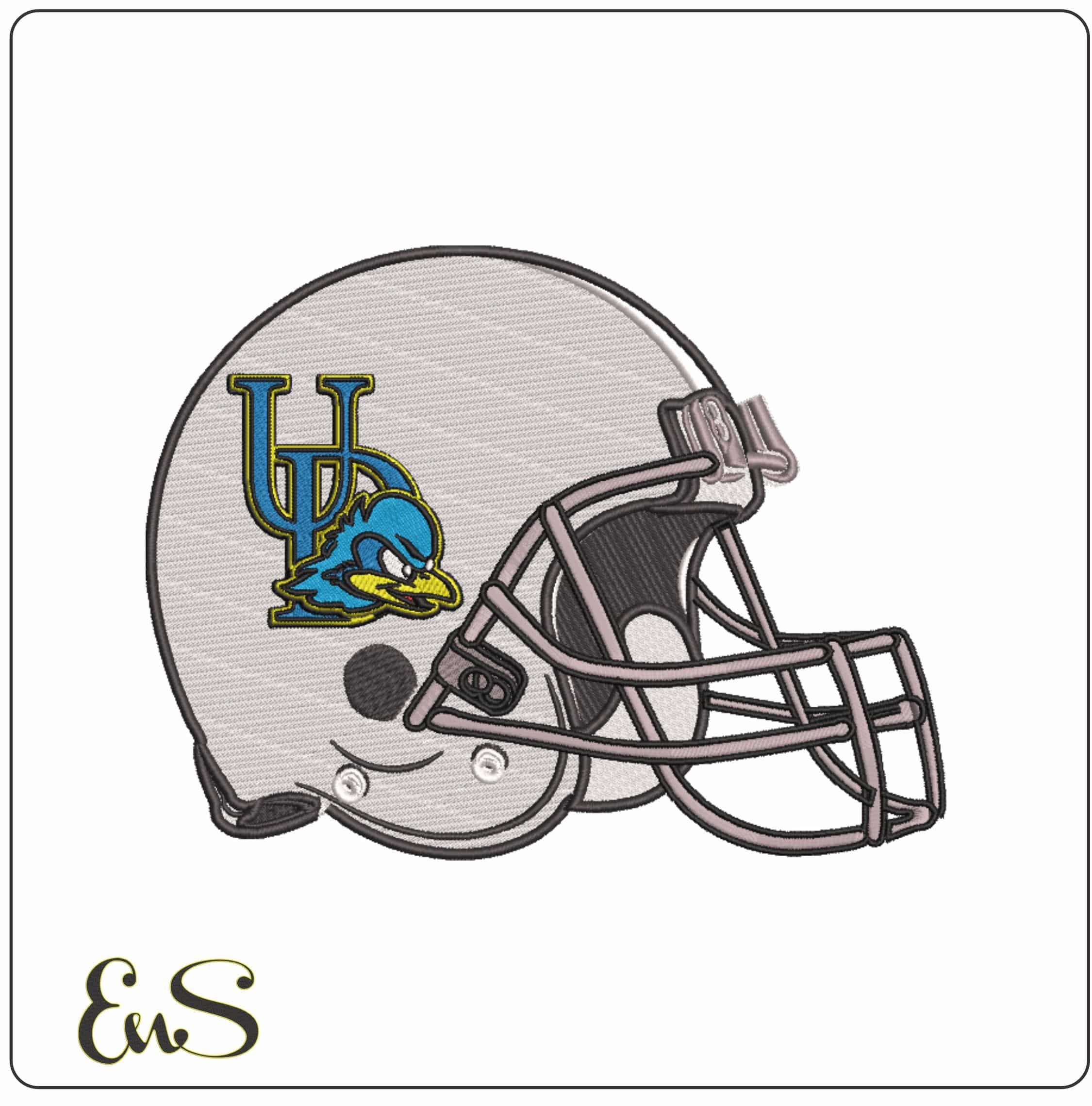 Delaware Blue Hens 2009-2018 Football Helmet Embroidery Design