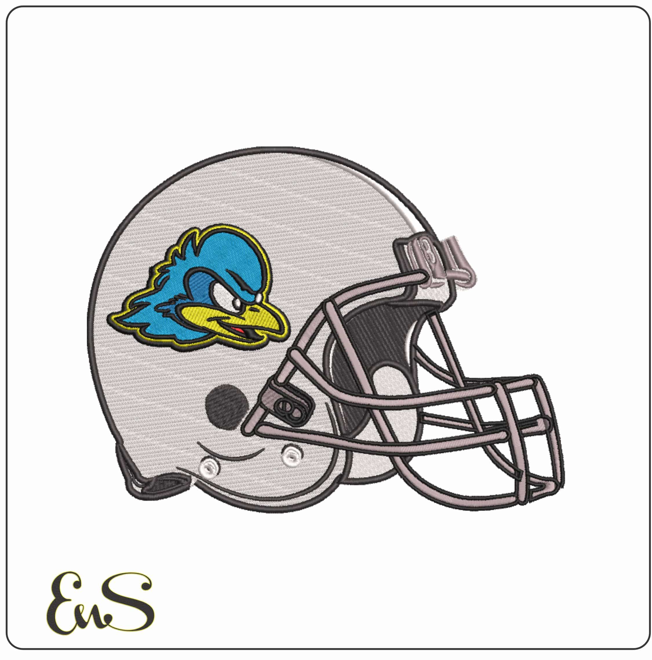 Delaware Blue Hens Large Logo Football Helmet Embroidery Design