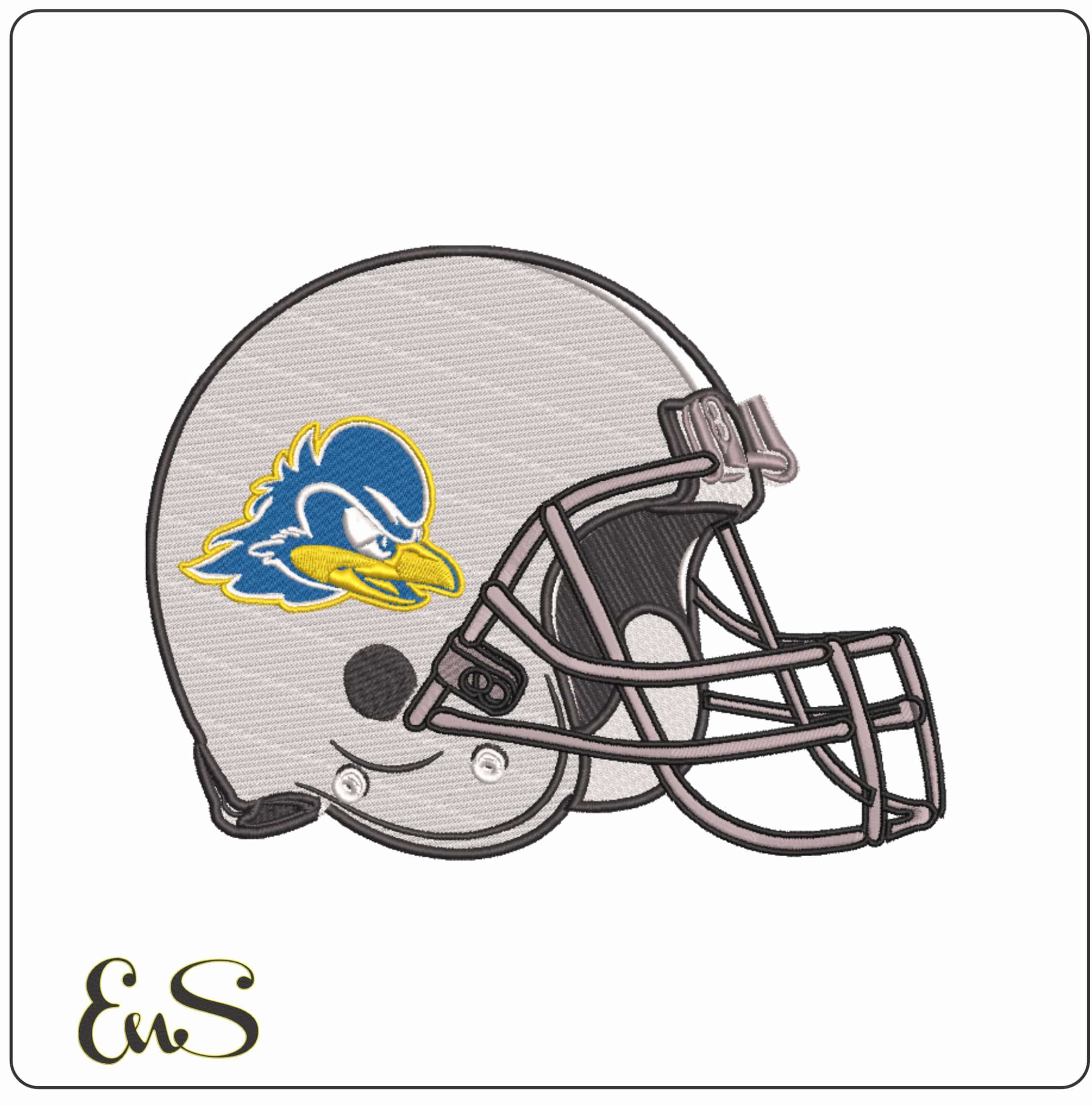 Delaware Blue Hens Football Helmet Embroidery Design