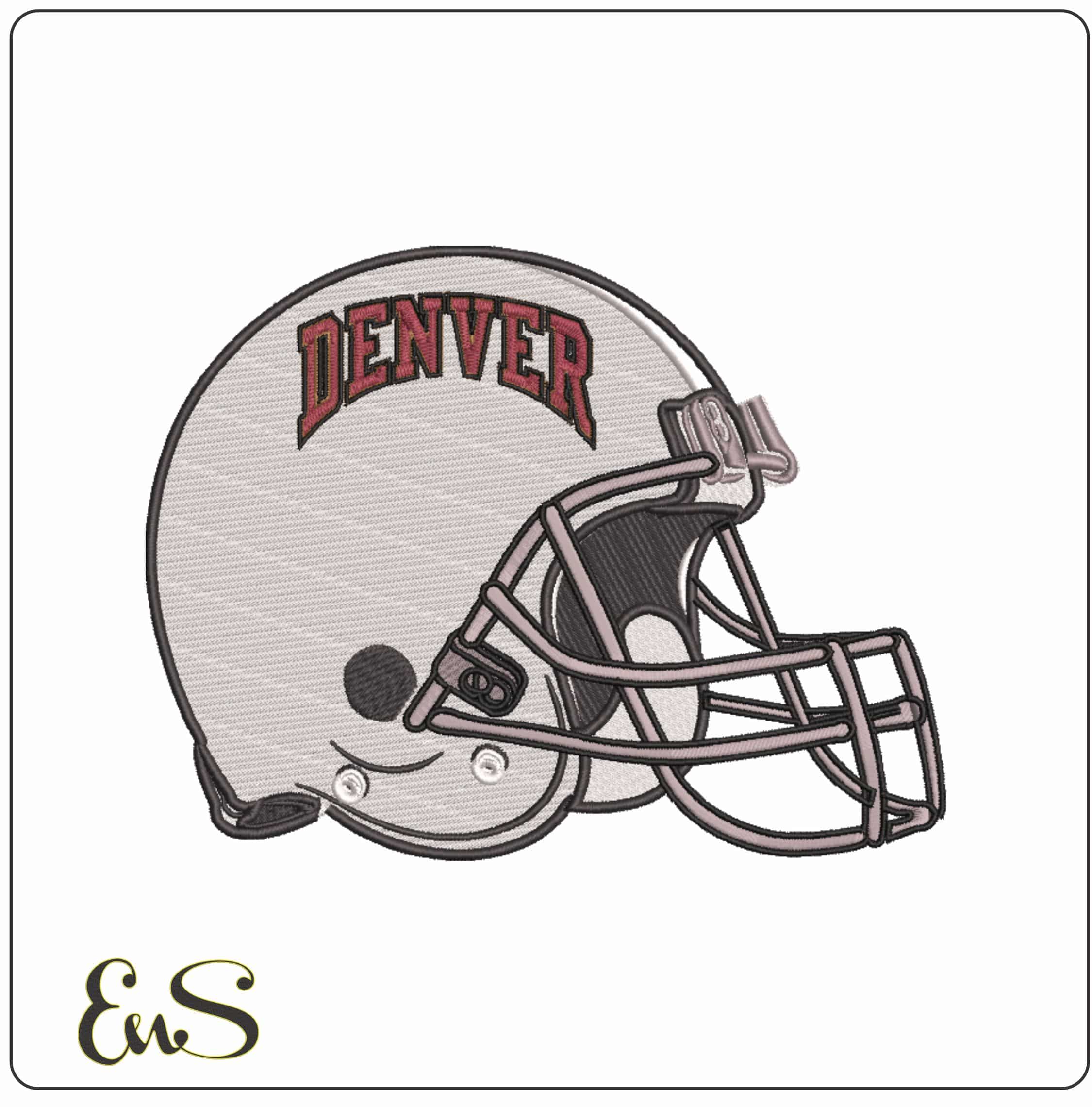Denver Pioneers 2007-2022 Football Helmet Embroidery Design