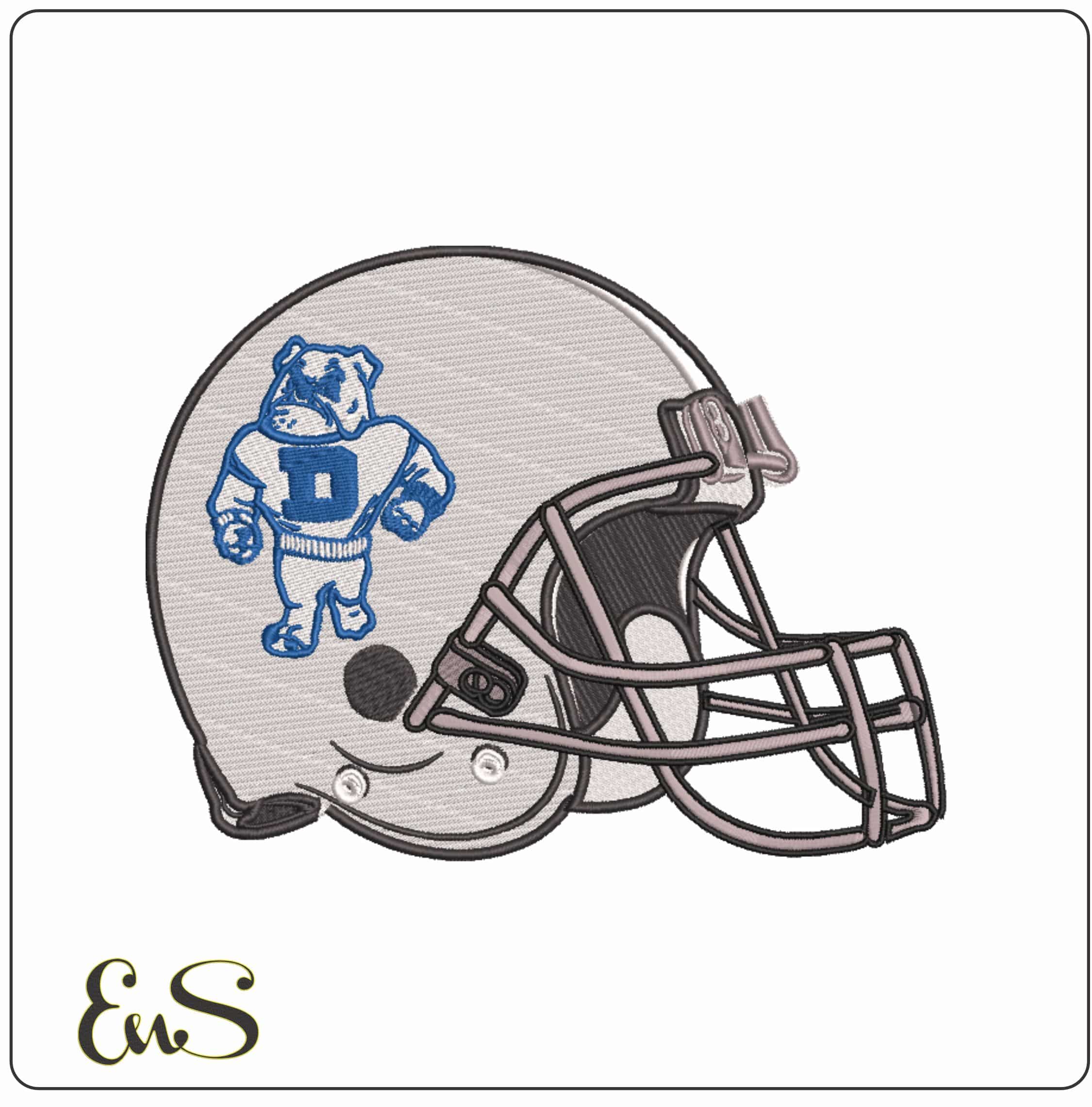 American Football Helmet Drake Bulldogs 1956  2004  University     - Elegant embroidery design file-instant download