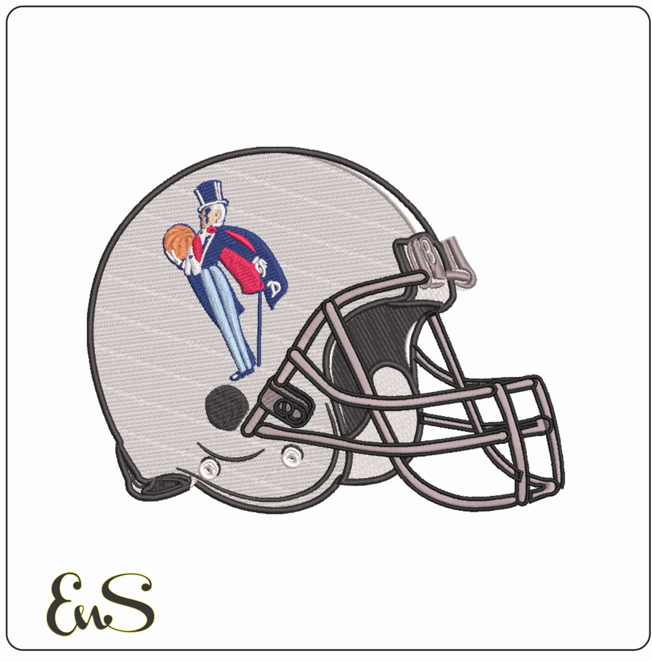 American Football Helmet Duquesne Dukes 1966 to 1975       - Elegant embroidery design file-instant download