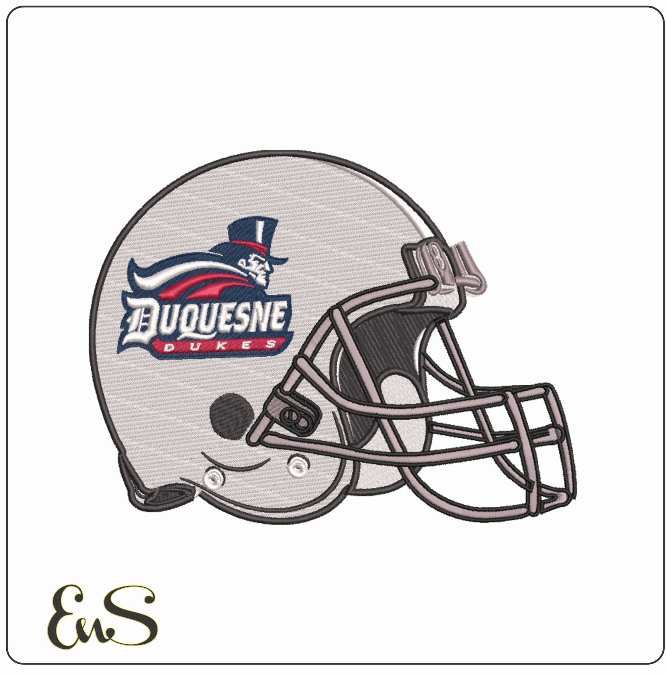 American Football Helmet Duquesne Dukes 2006 to 2017     - Elegant embroidery design file-instant download