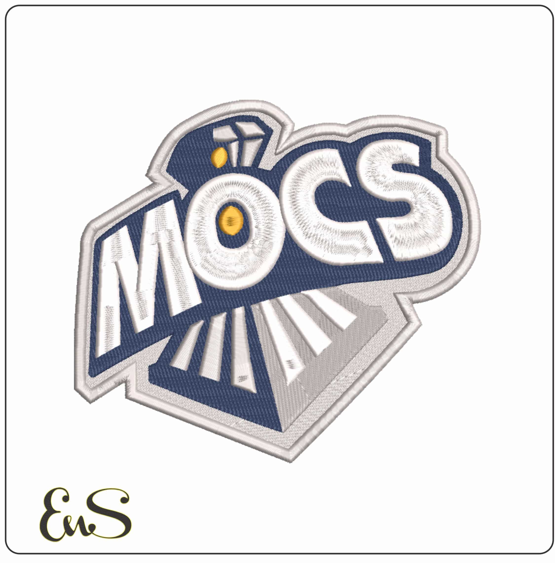 Chattanooga Mocs Locomotive MOCS Badge Embroidery Design