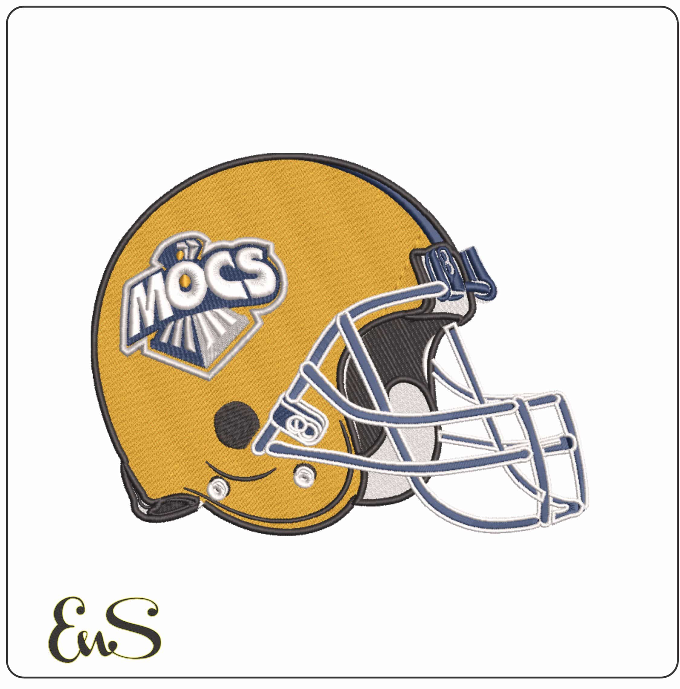 Chattanooga Mocs helmet University of Tennessee   - Elegant embroidery design file-instant download