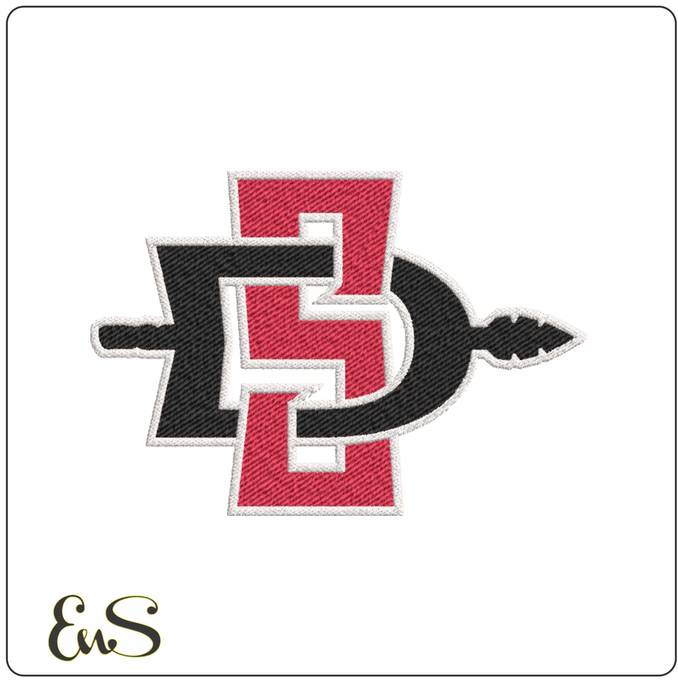 San Diego State Aztecs Logo Embroidery Design