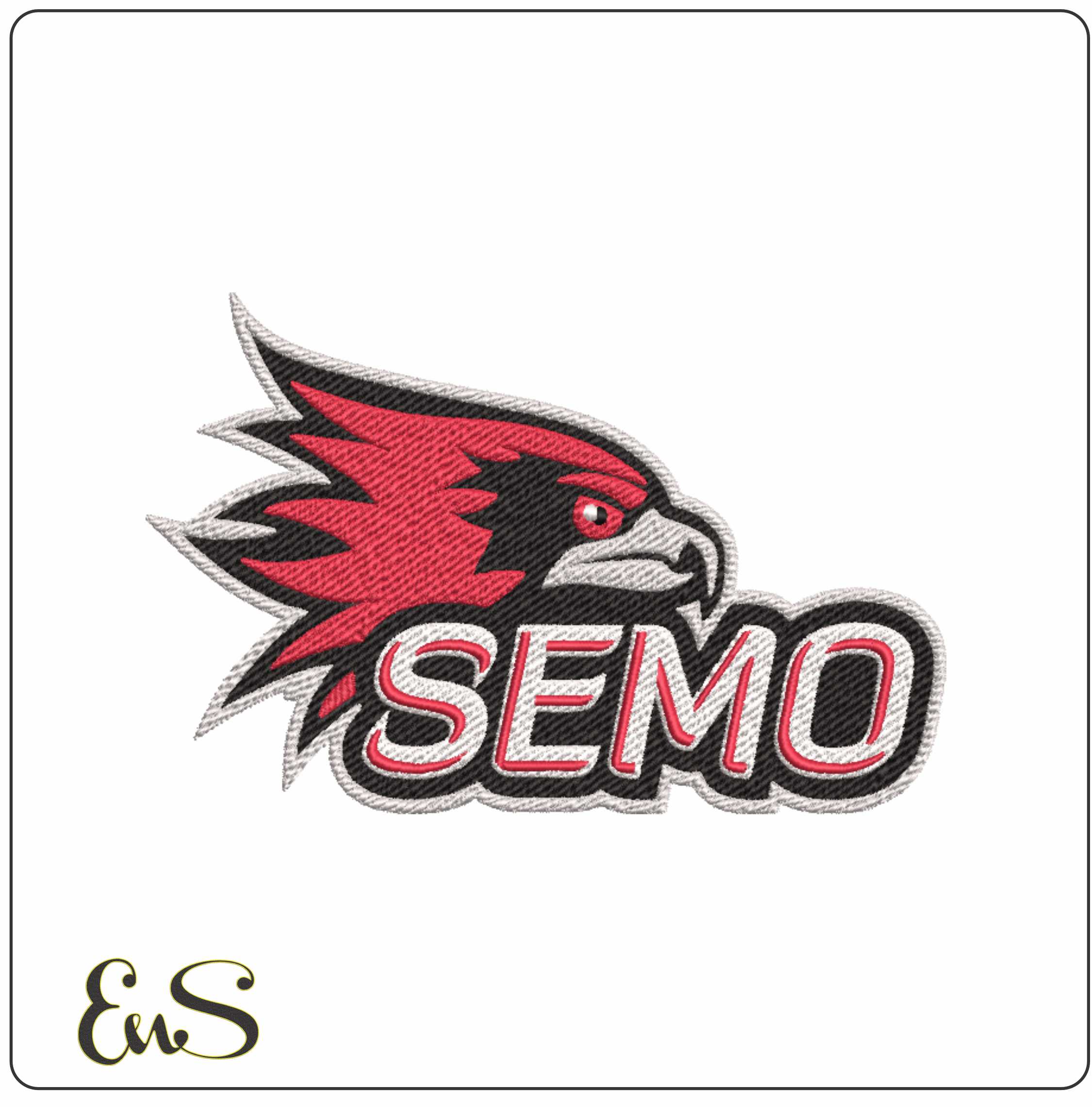 Southeast Missouri State Redhawks Logo Embroidery Design