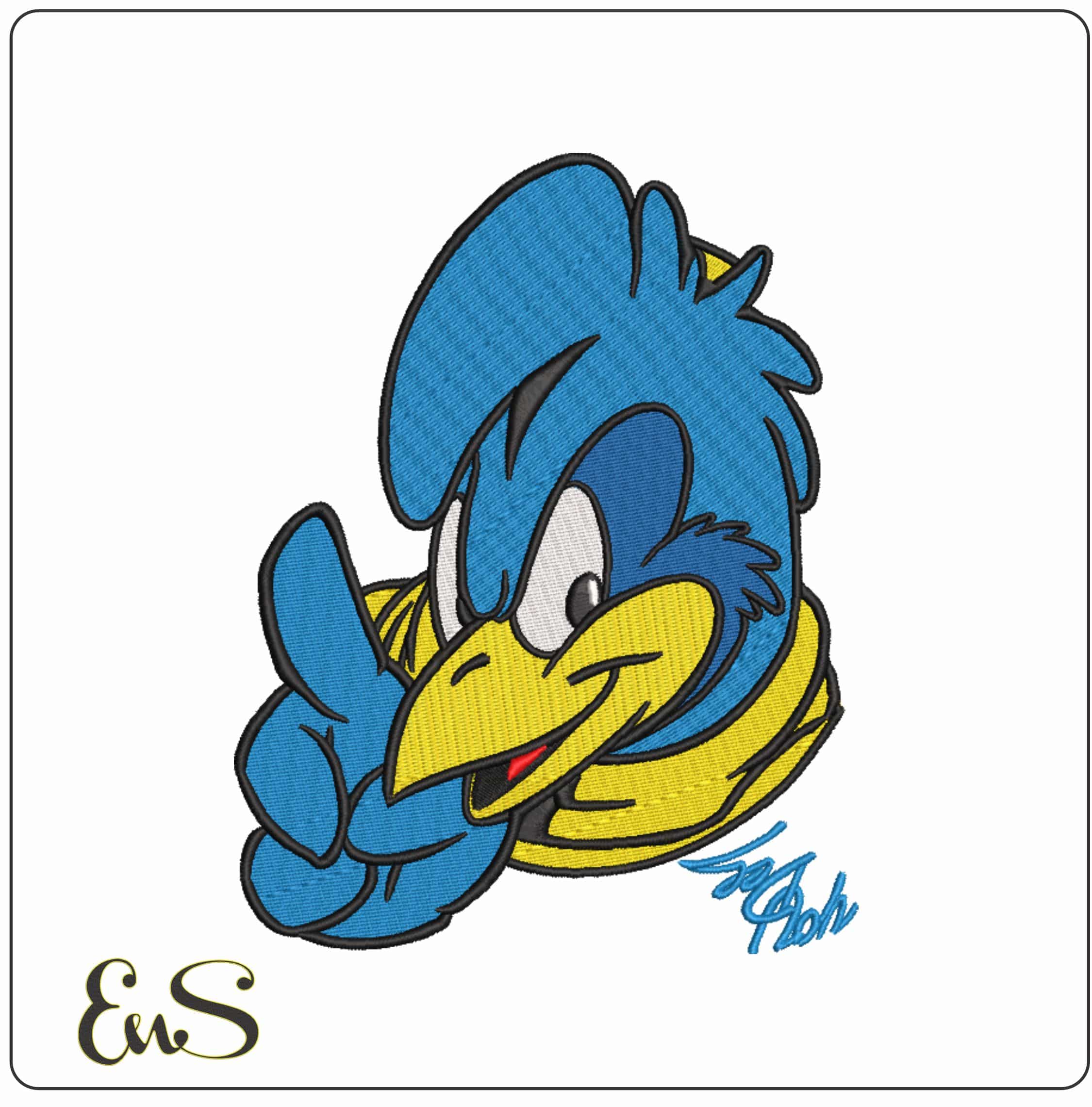 Delaware Blue Hens 1999-2009 YoUDee Hen Head Embroidery Design