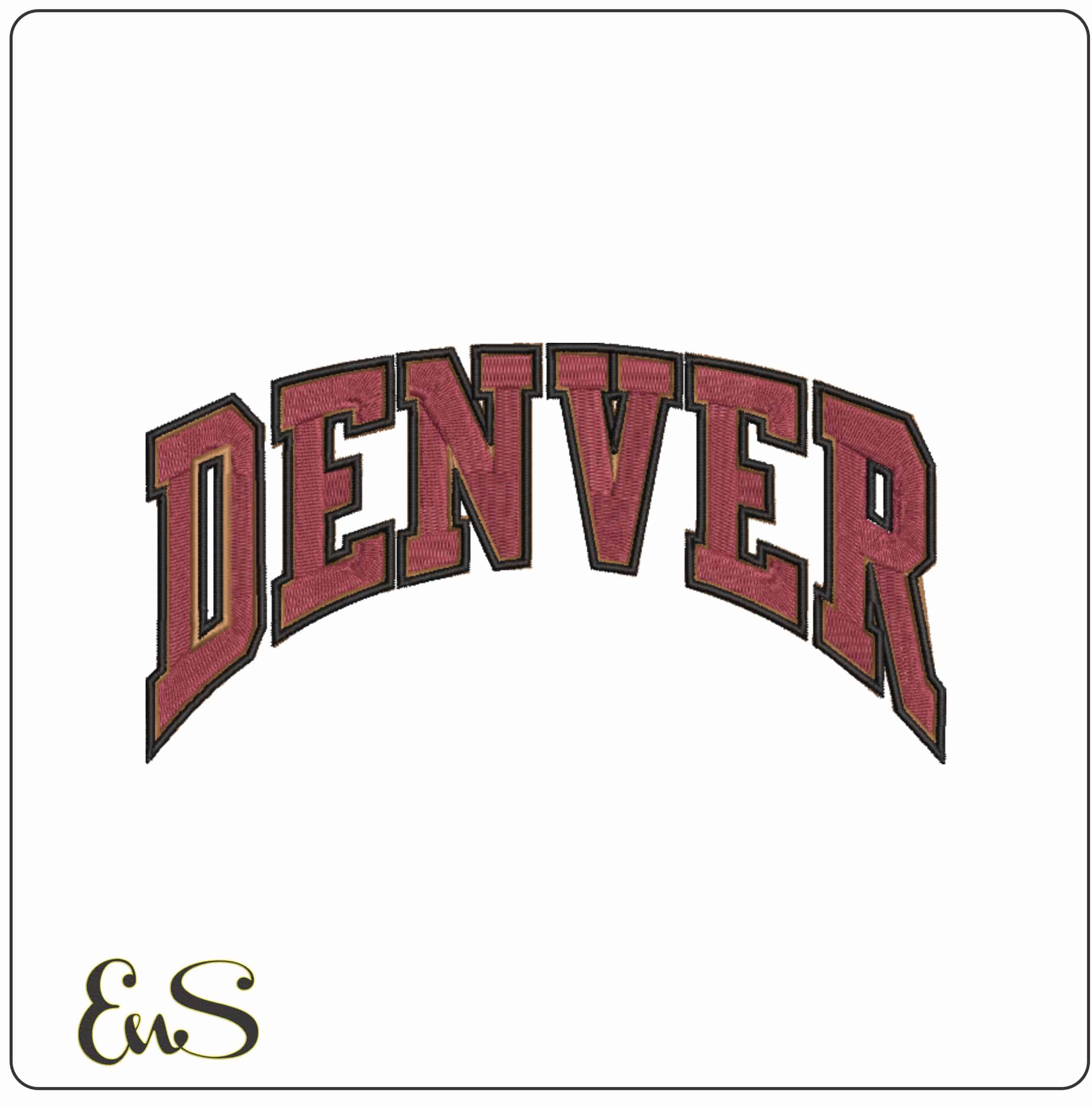Denver Pioneers 2007 to 2022 University of Denver   - Elegant embroidery design file-instant download