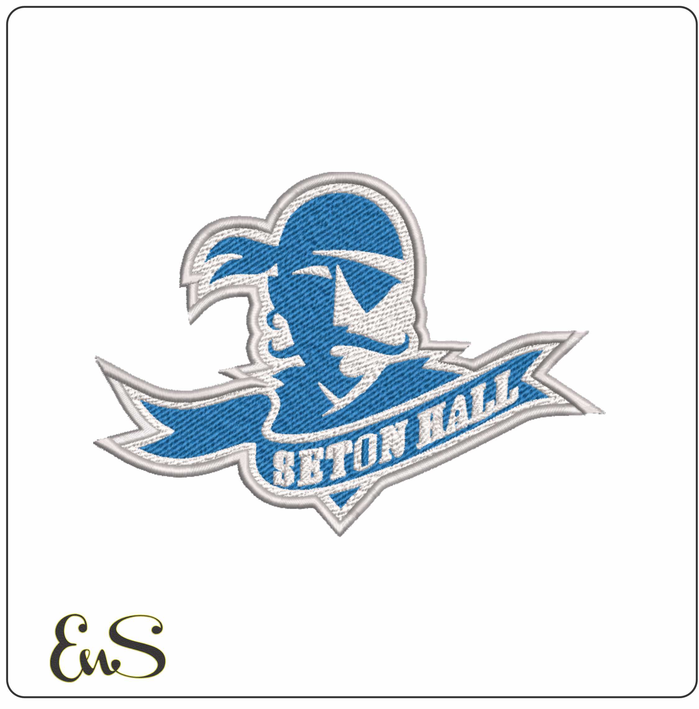 Seton Hall Pirates Pirate with Banner Embroidery Design