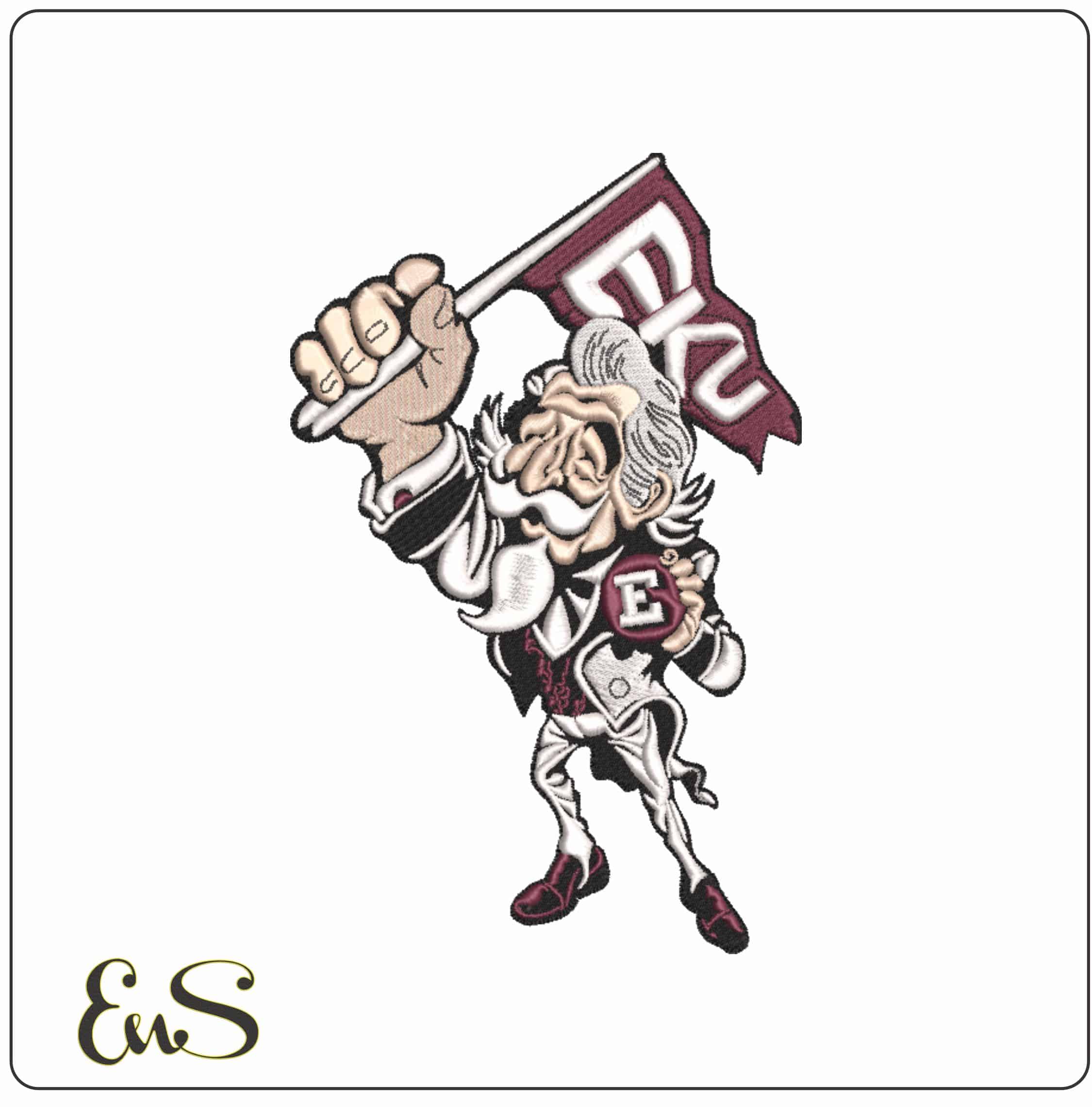 Eastern Kentucky Colonels 1974 to 2004  University  - Elegant embroidery design file-instant download
