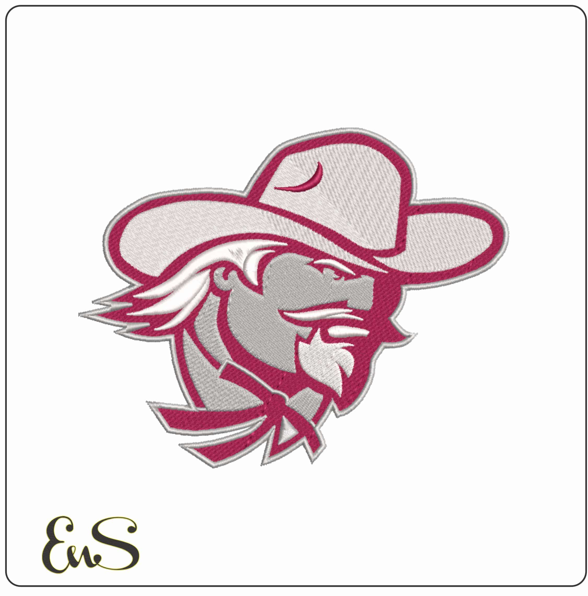 Eastern Kentucky Colonels Head 2006 to 2017 University - Elegant embroidery design file-instant download
