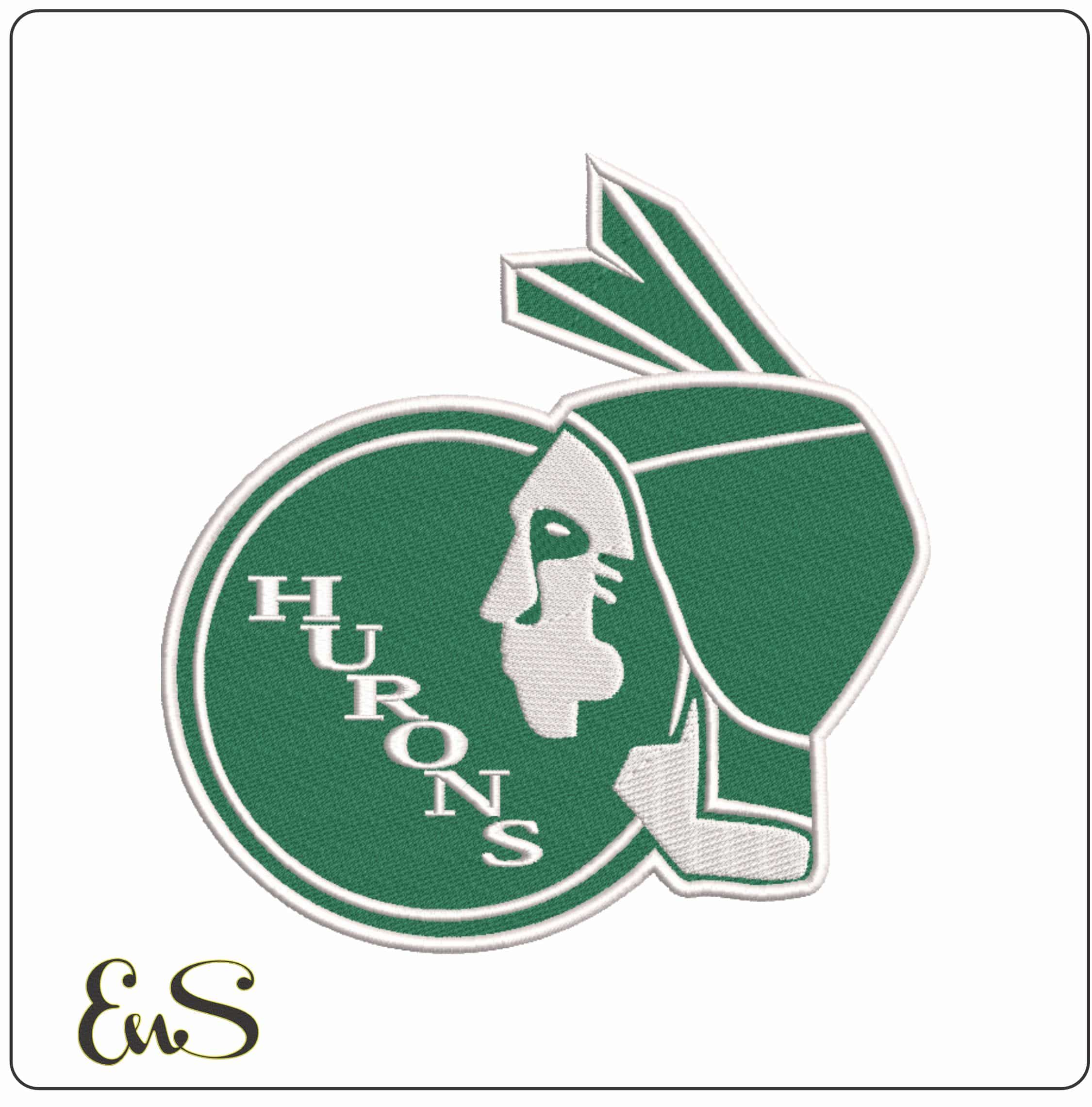 Eastern Michigan Hurons Eagles 1976 to 1991 University - Elegant embroidery design file-instant download