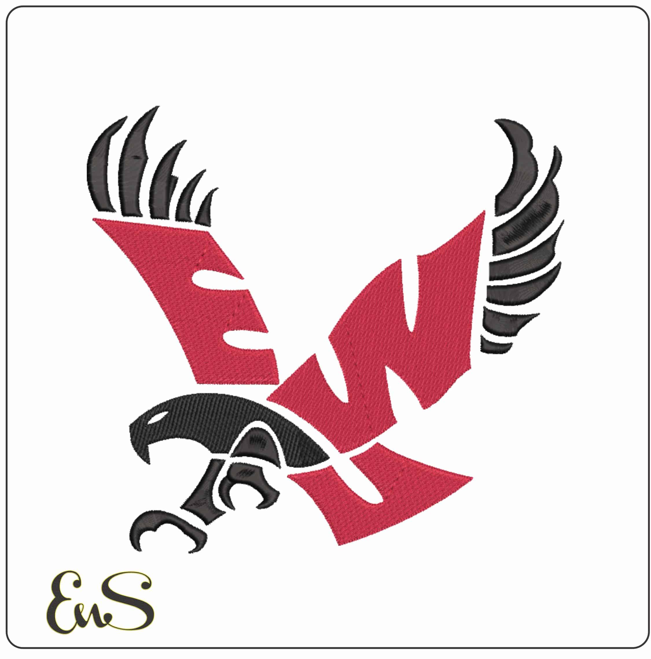 Eastern Washington Eagles 2000  University  - Elegant embroidery design file-instant download