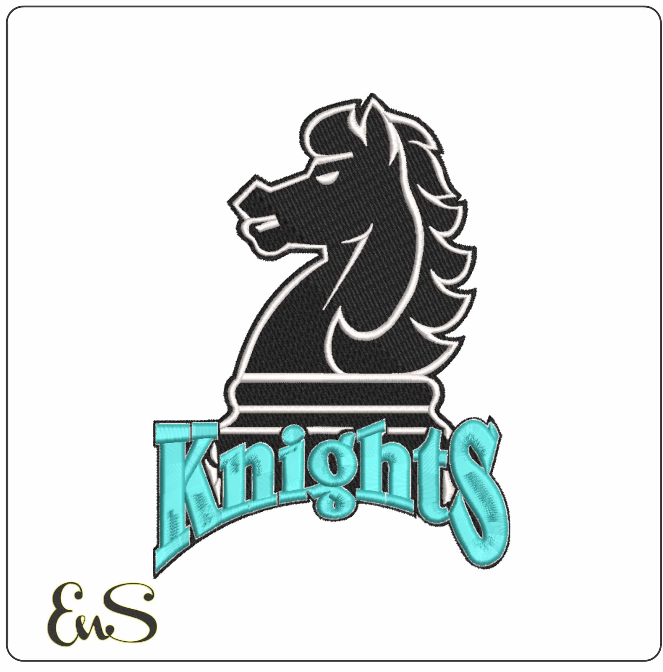 Fairleigh Dickinson Knights 1995-2004 Chess Knight Embroidery Design