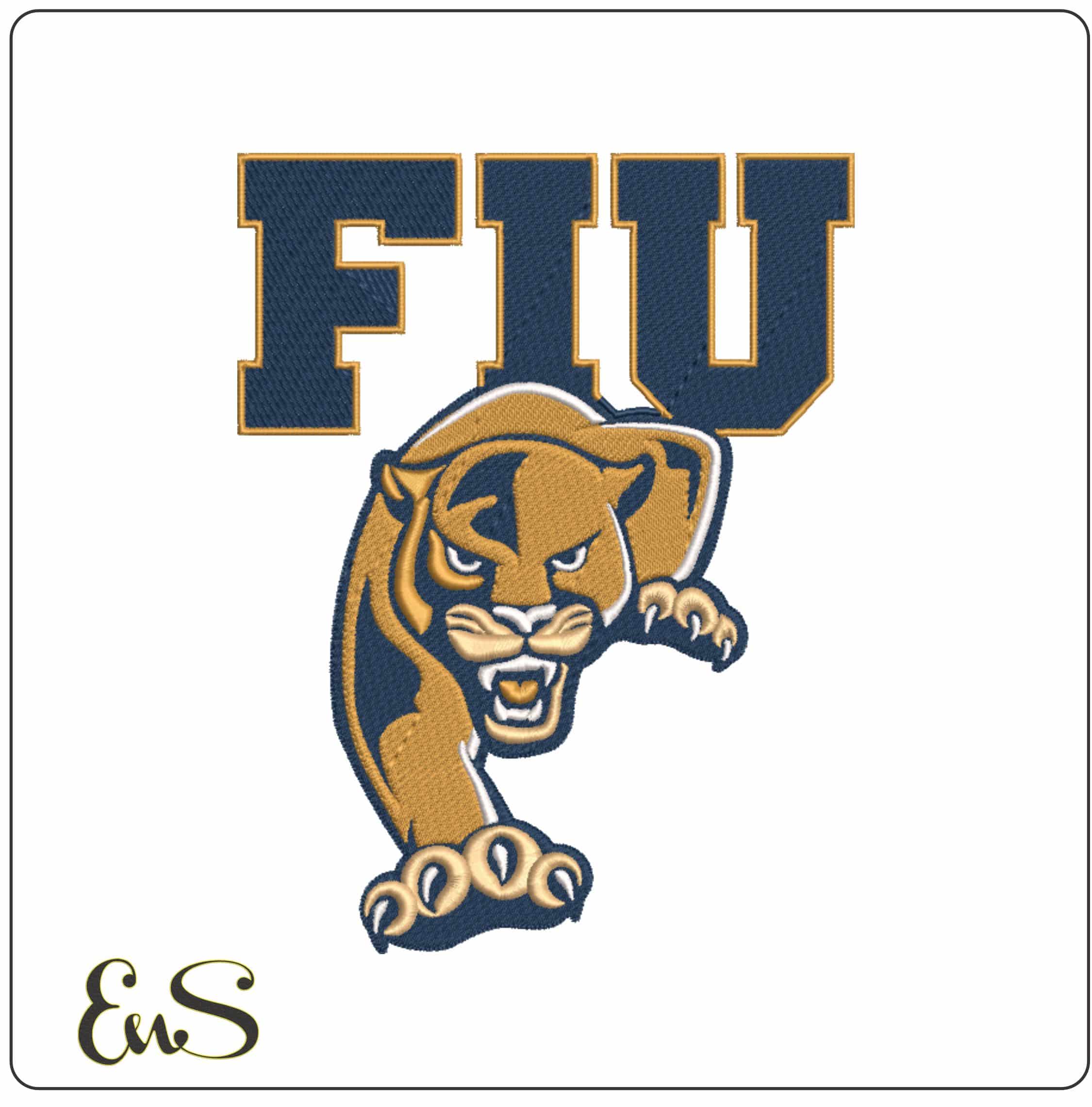 FIU Panthers 2008 on Florida International University - Elegant embroidery design file-instant download