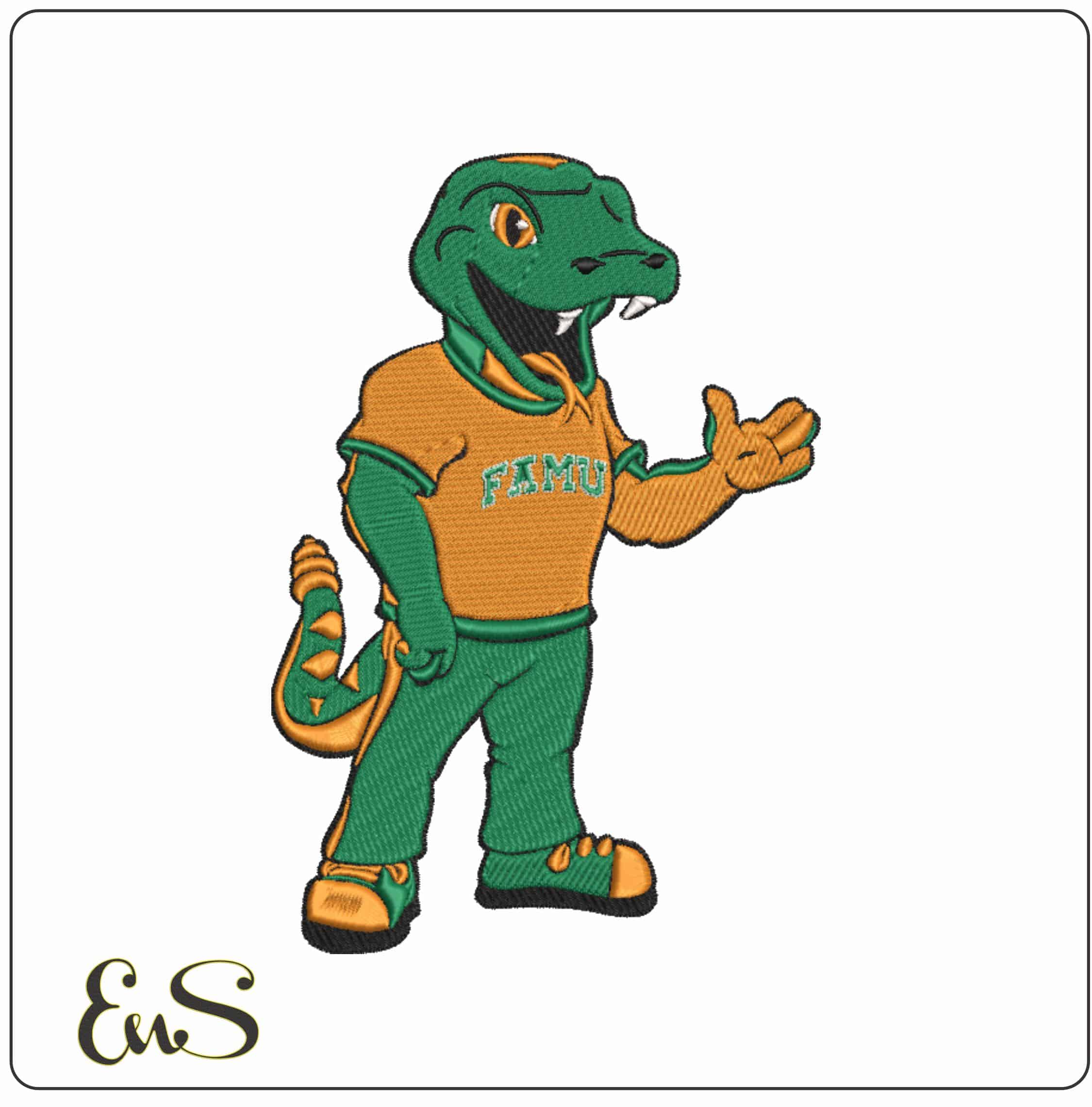 Florida AM Rattlers mascot FAMU  Agg and Mech University - Elegant embroidery design file-instant download