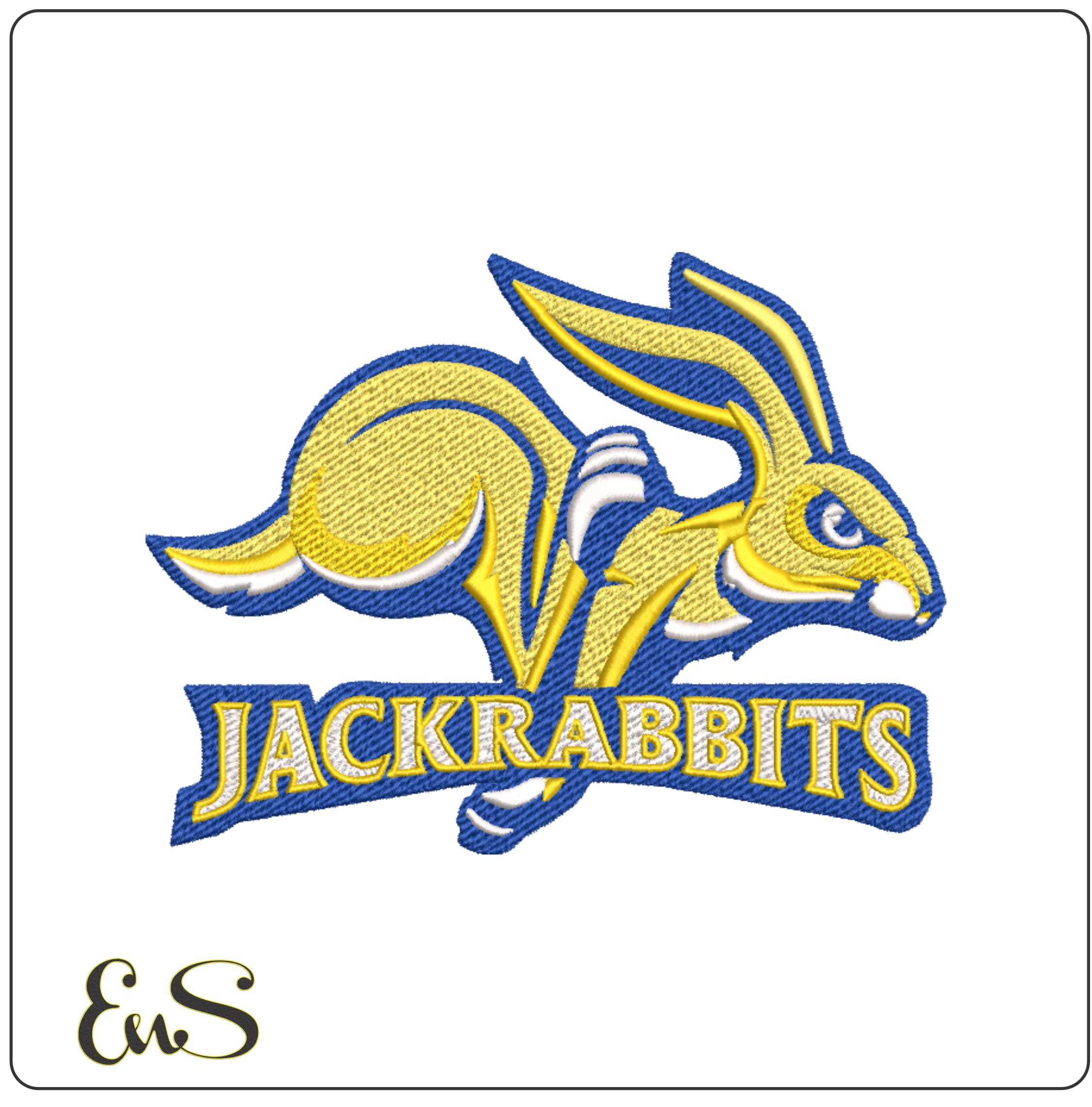 South Dakota State Jackrabbits machine embroidery design