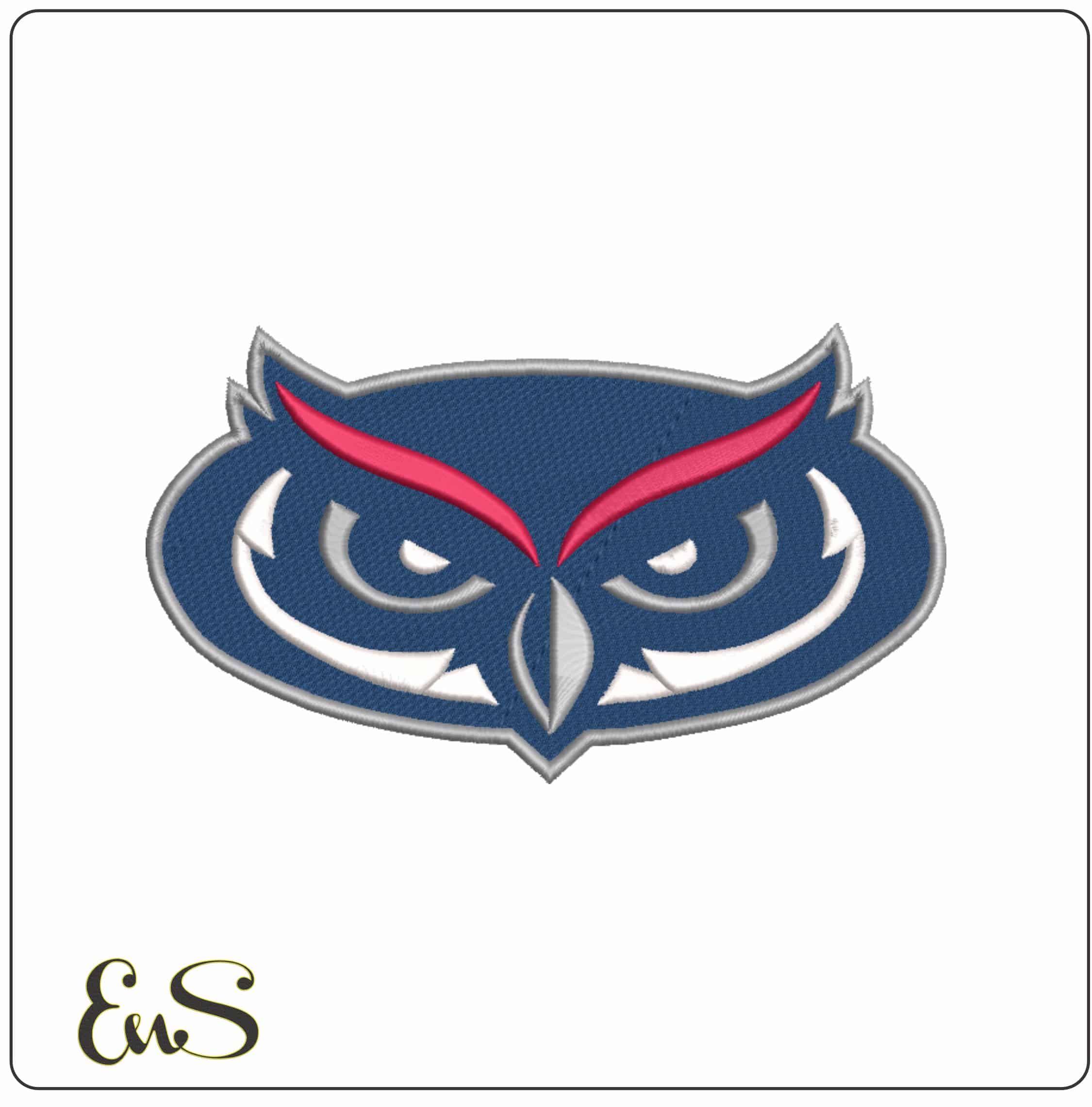 Florida Atlantic Owls 2023 on Florida Atlantic University - Elegant embroidery design file-instant download