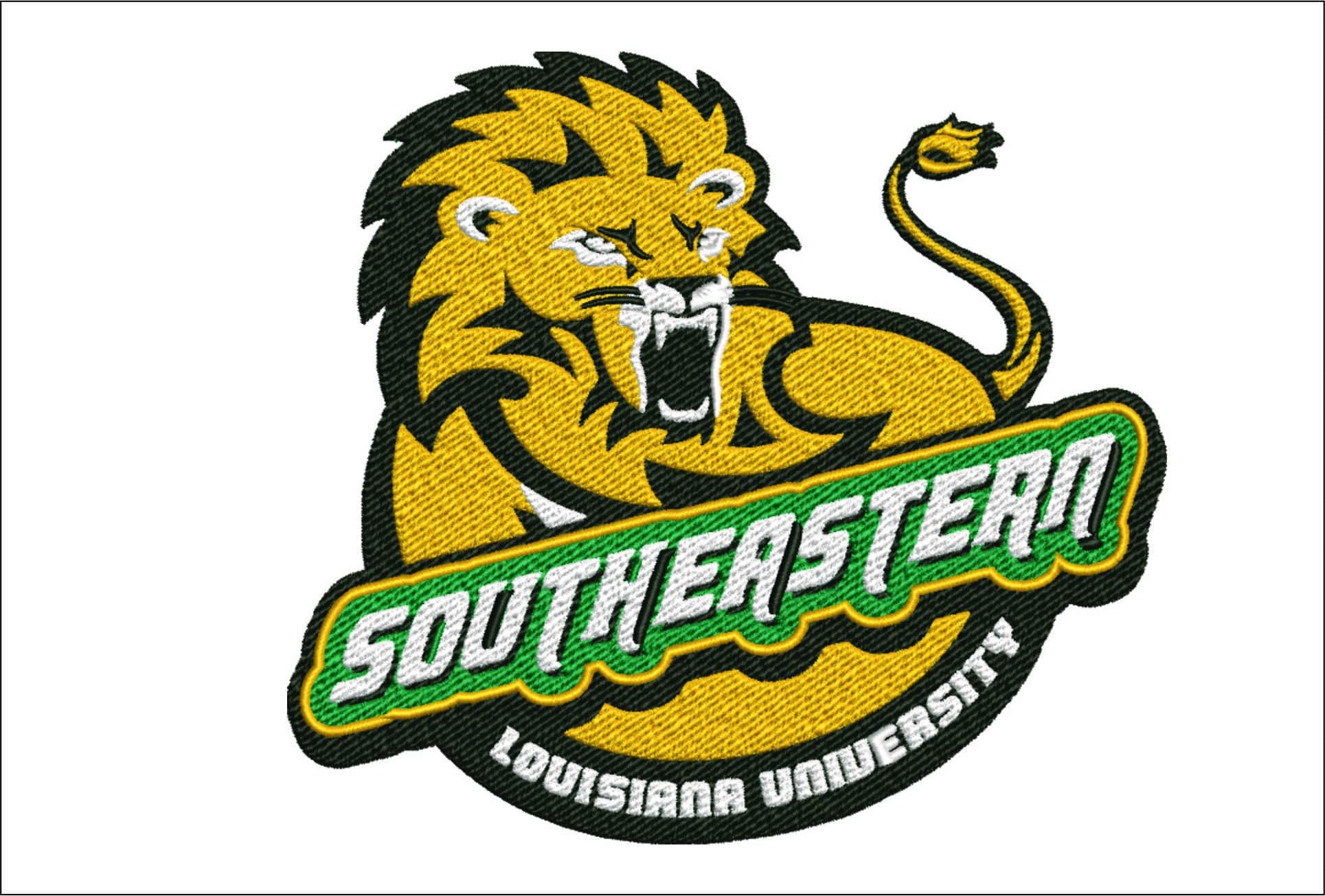 Southeastern Louisiana Lions Roaring Lion Banner Embroidery Design