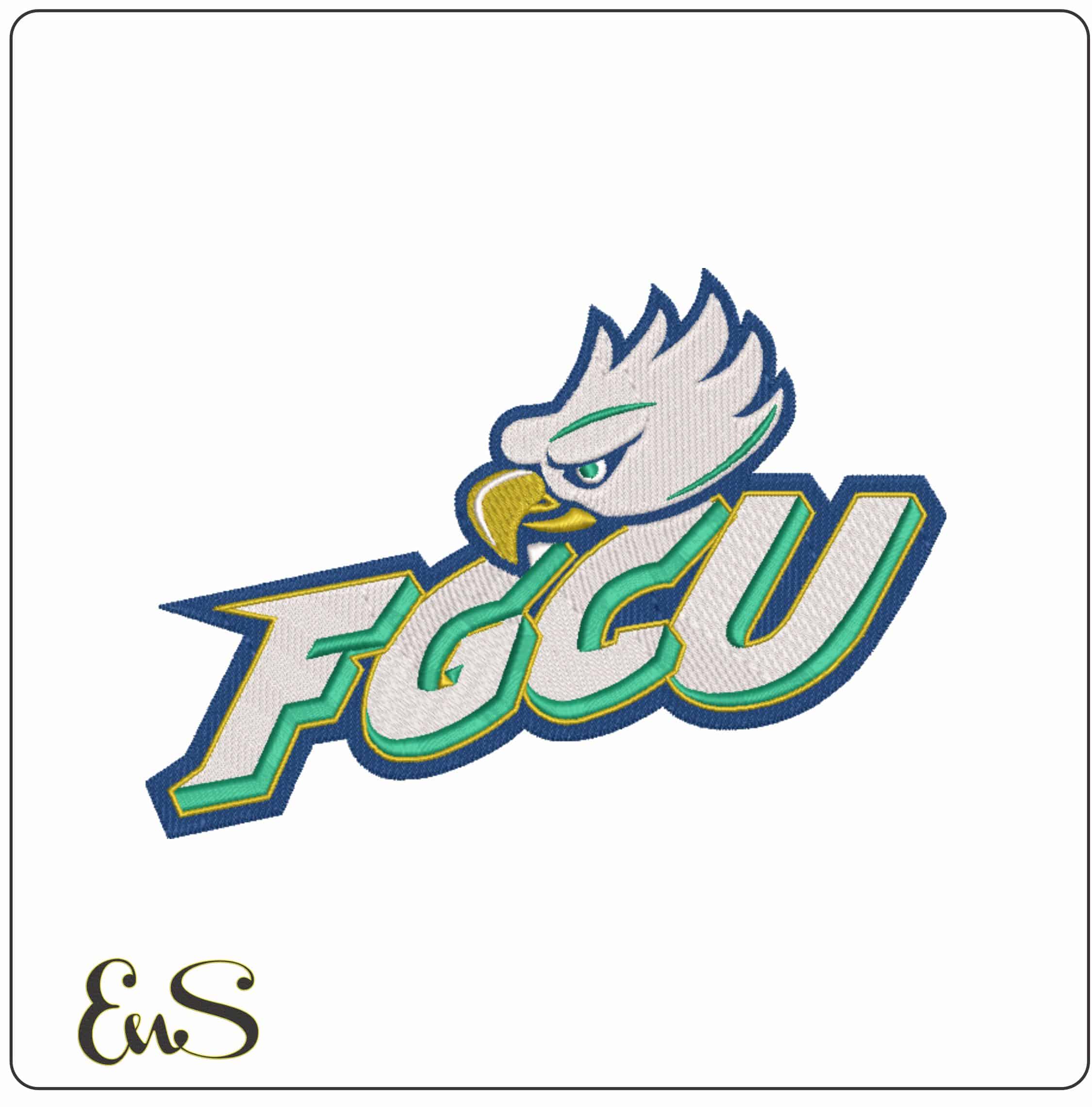 Florida Gulf Coast Eagles 2002 Eagle Head FGCU Embroidery Design