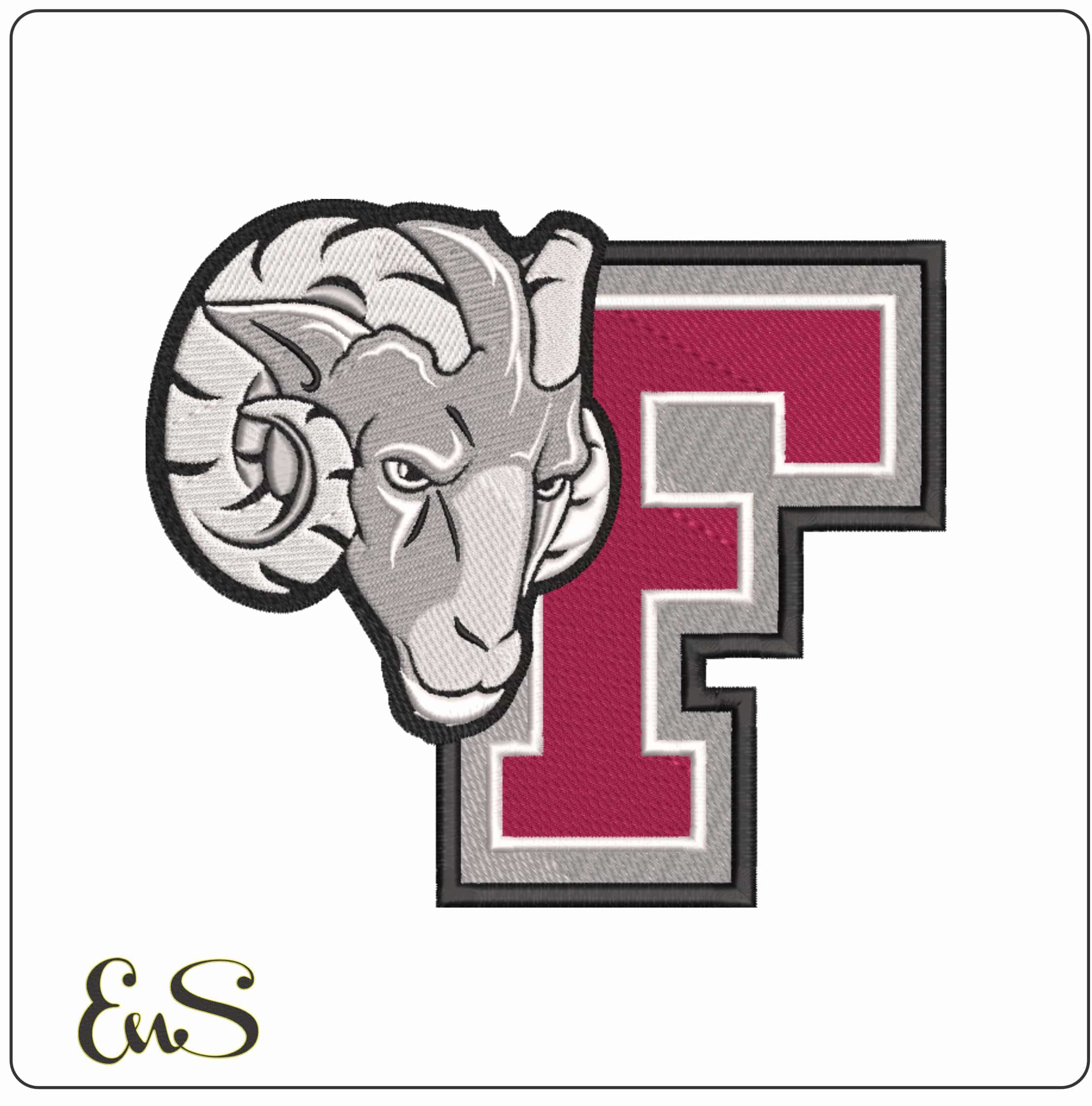 Fordham Rams 2008 Logo Embroidery Design