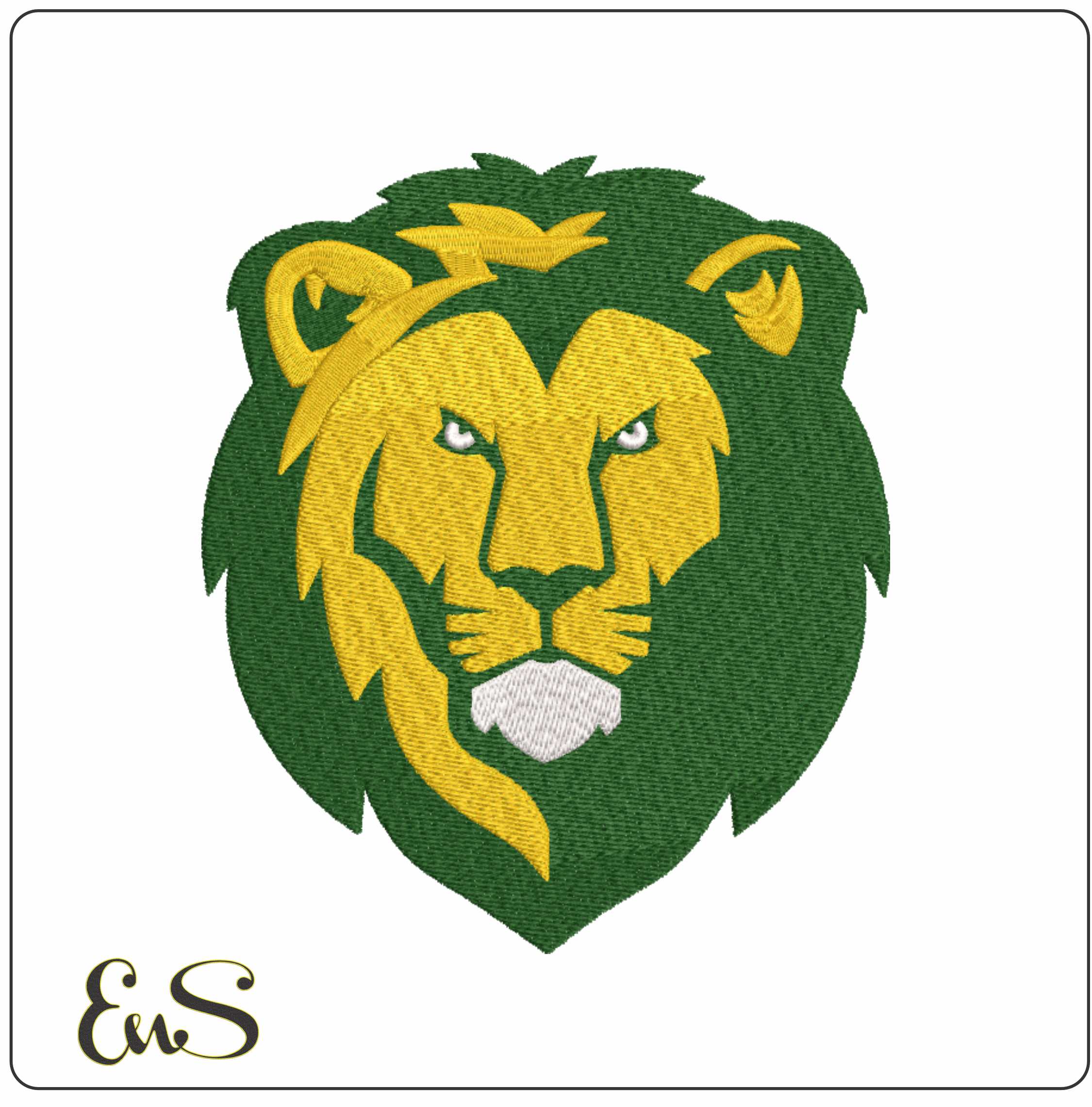 Southeastern Louisiana Lions Lion Head Embroidery Design