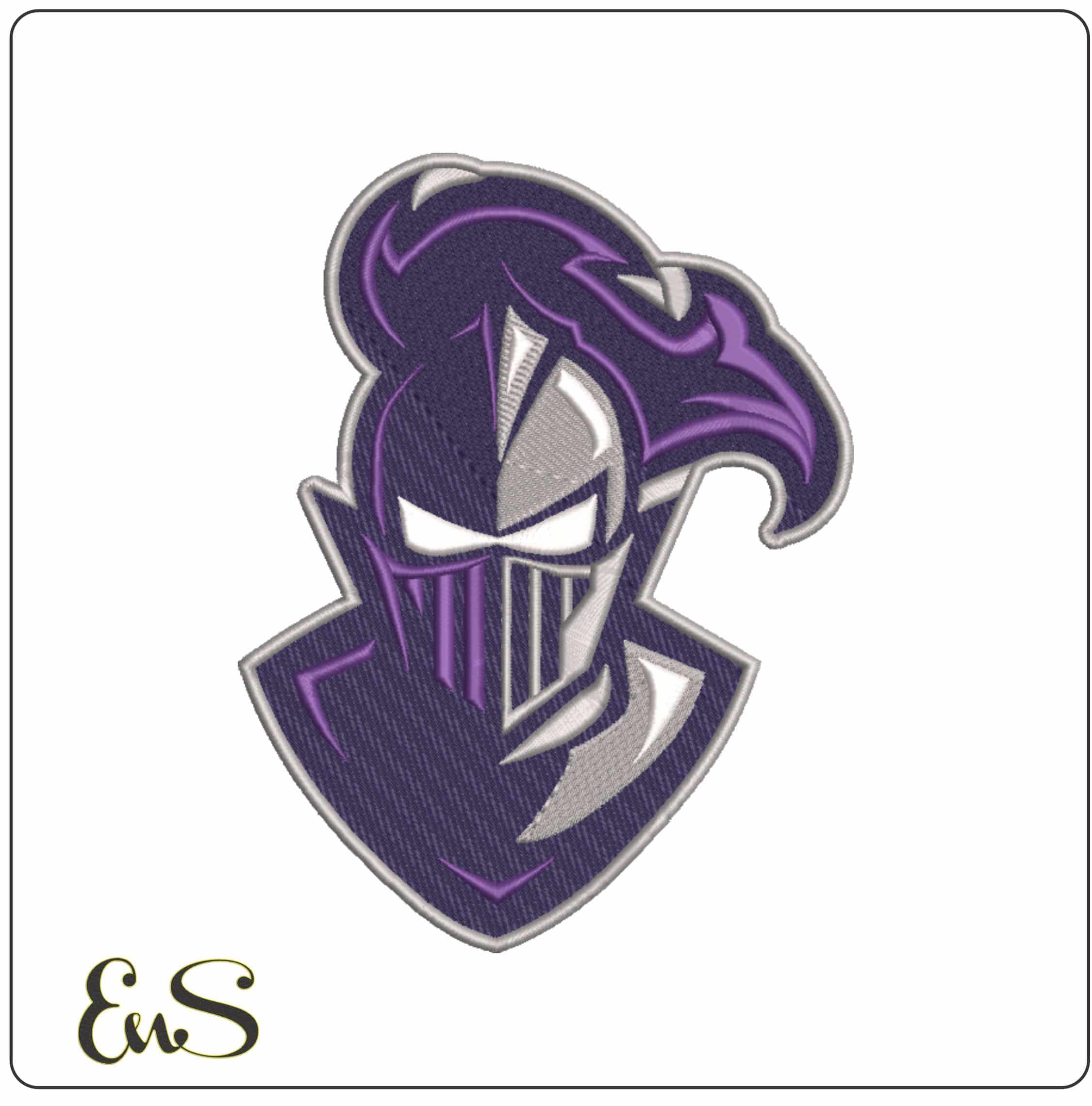 Furman Paladins Knight Head Alternate Logo Embroidery Design