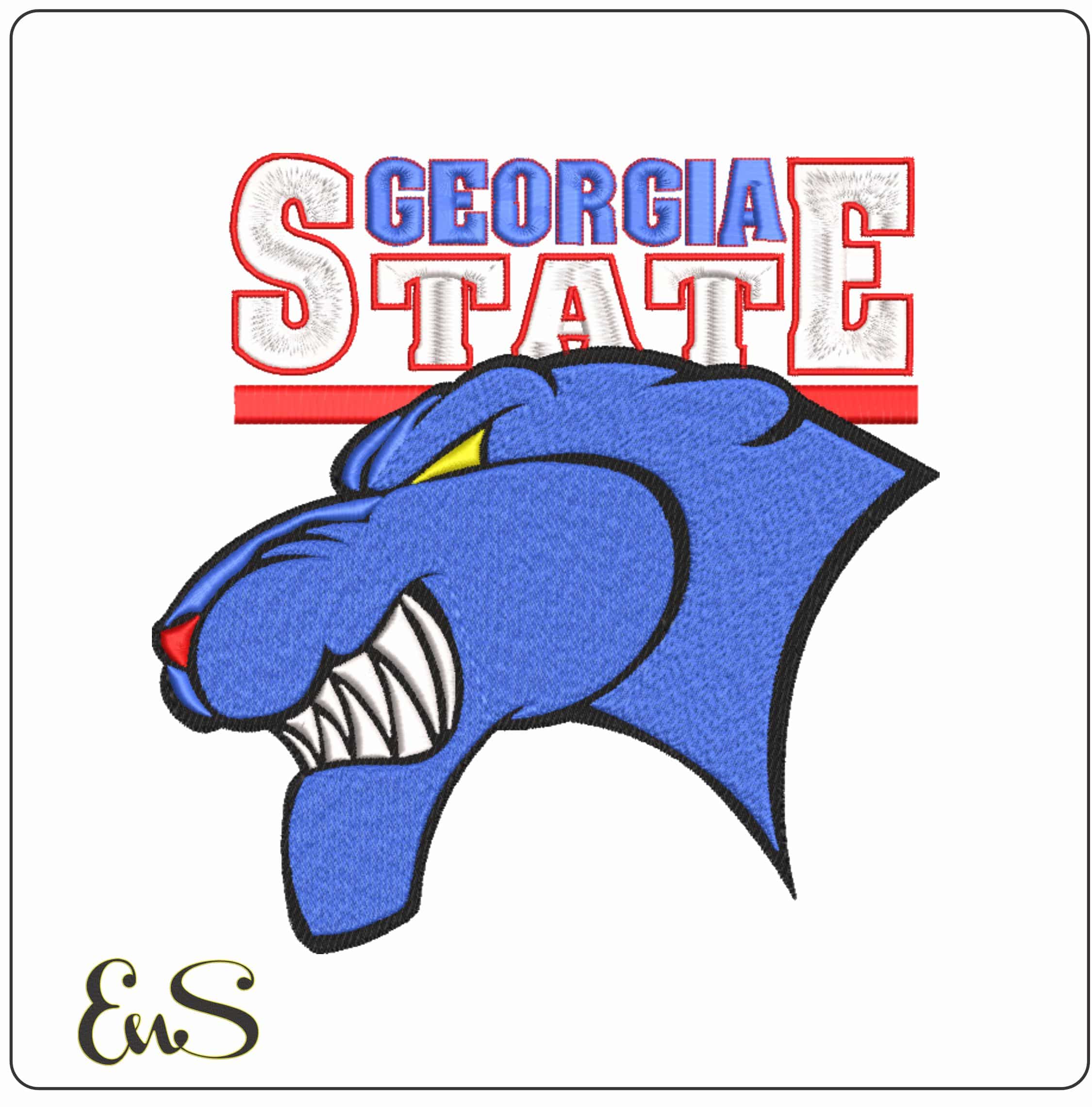 Georgia State Panthers 2002 to 2009 University - Elegant embroidery design file-instant download