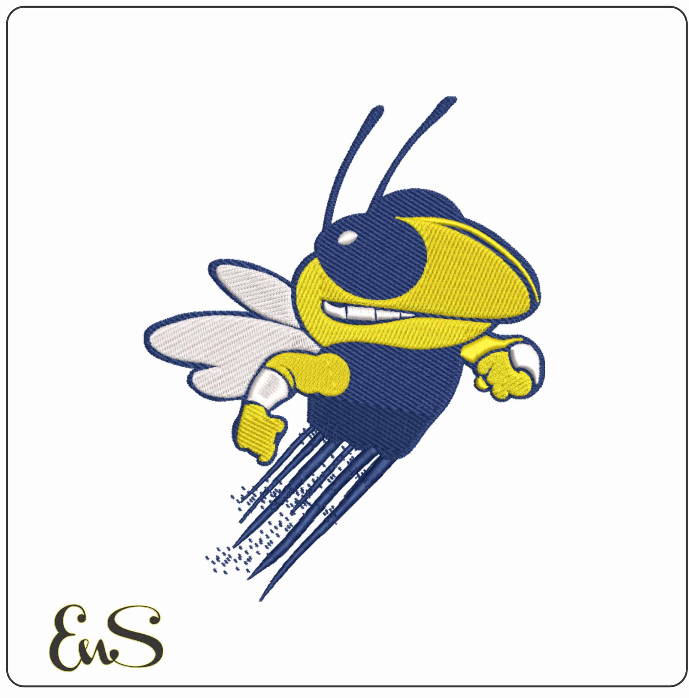 Georgia Tech Yellow Jackets Logo Embroidery Design