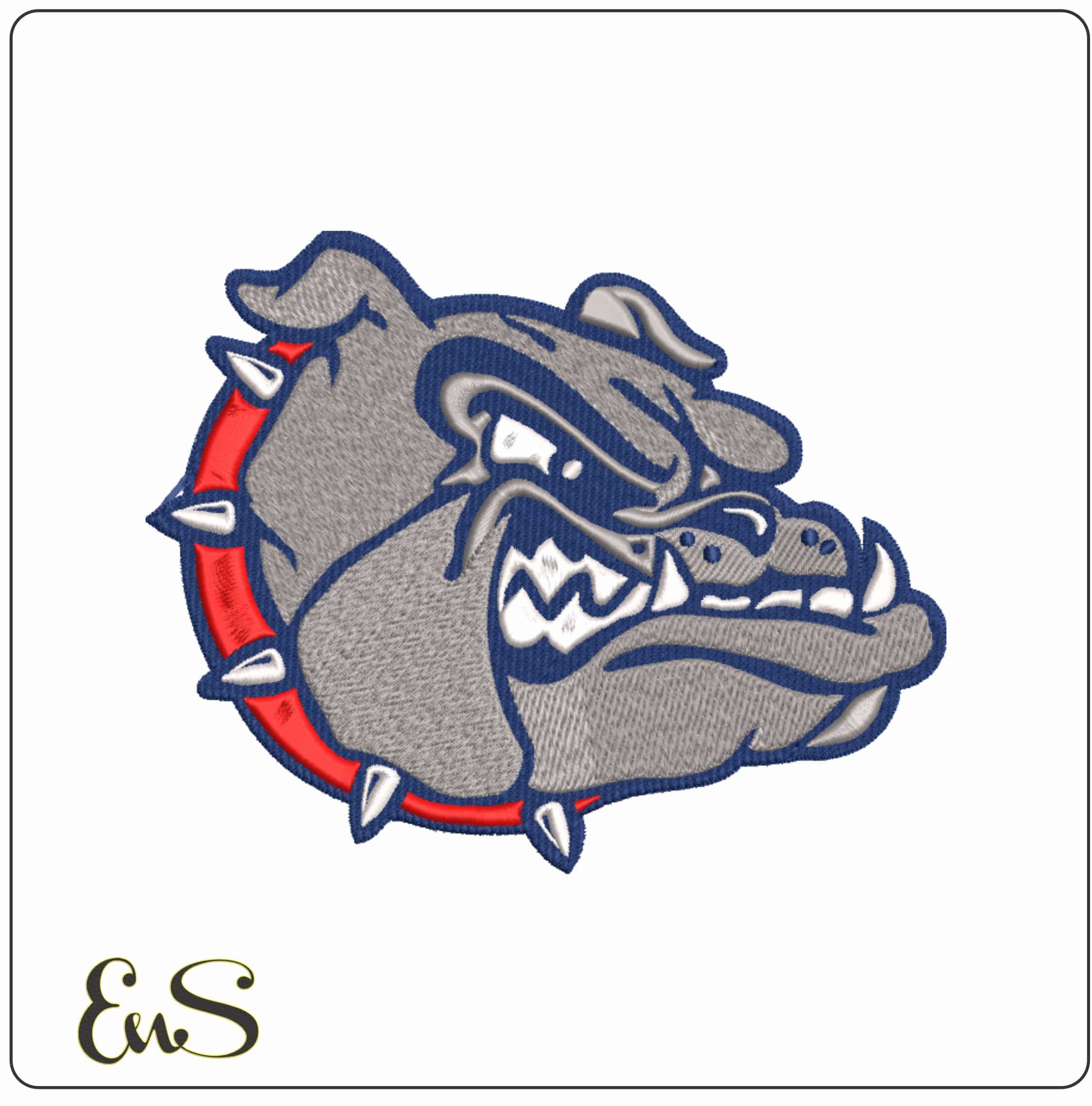 Gonzaga Bulldogs 1998 Bulldog Head Logo Embroidery Design