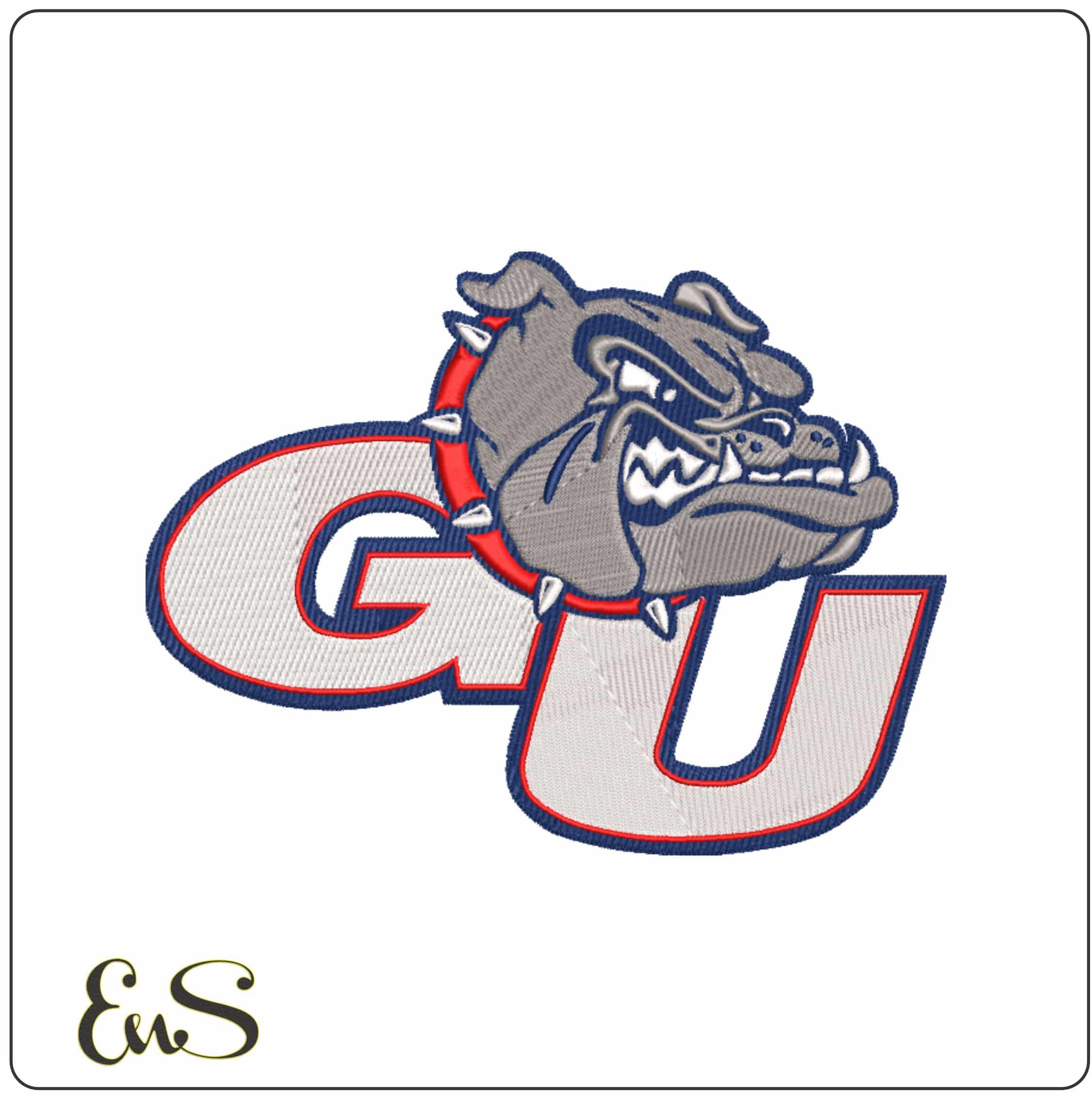 Gonzaga Bulldogs Head Alternate Logo Embroidery Design