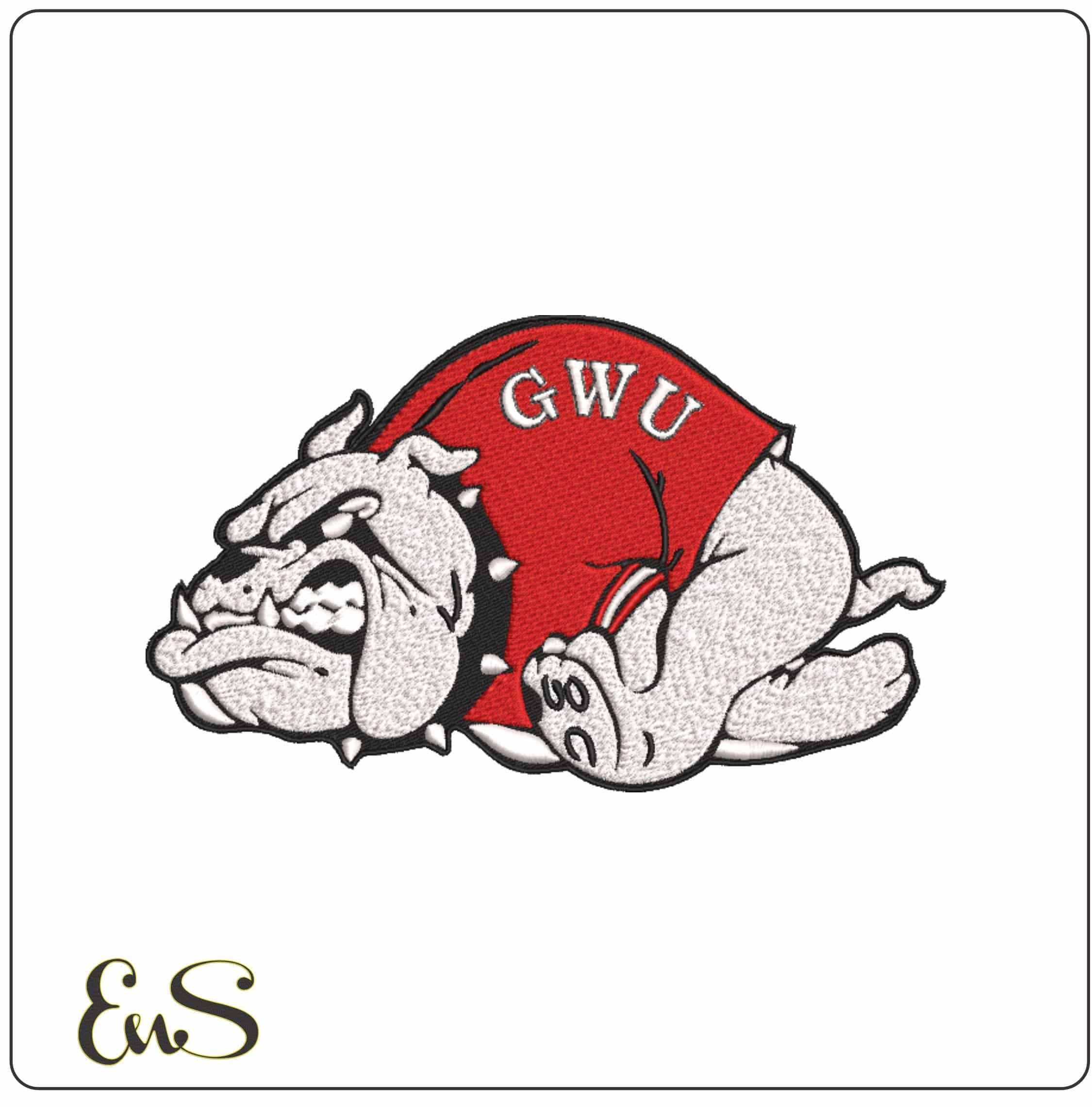 Gardner-Webb Runnin Bulldogs 1985-2022 GWU Sweater Bulldog Embroidery Design
