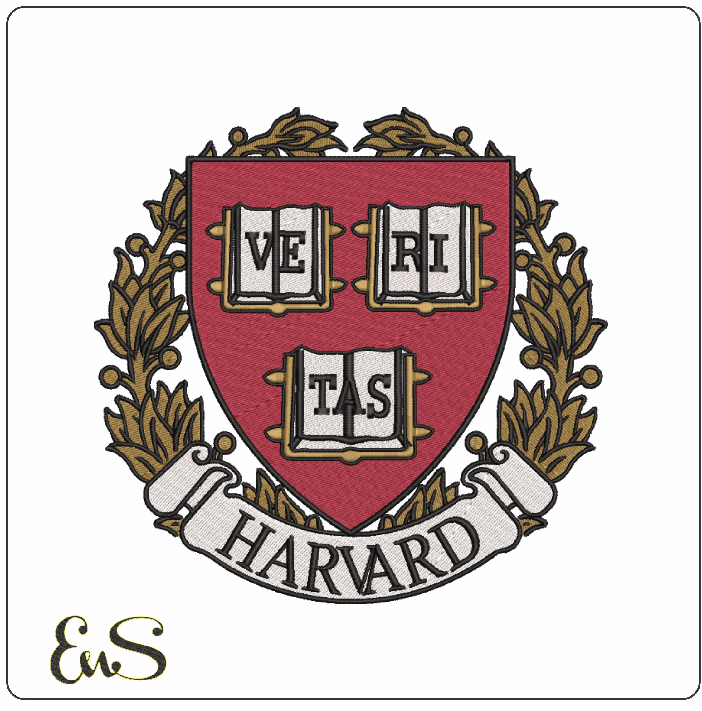 Harvard Crimson 1971-2002 Logo Embroidery Design