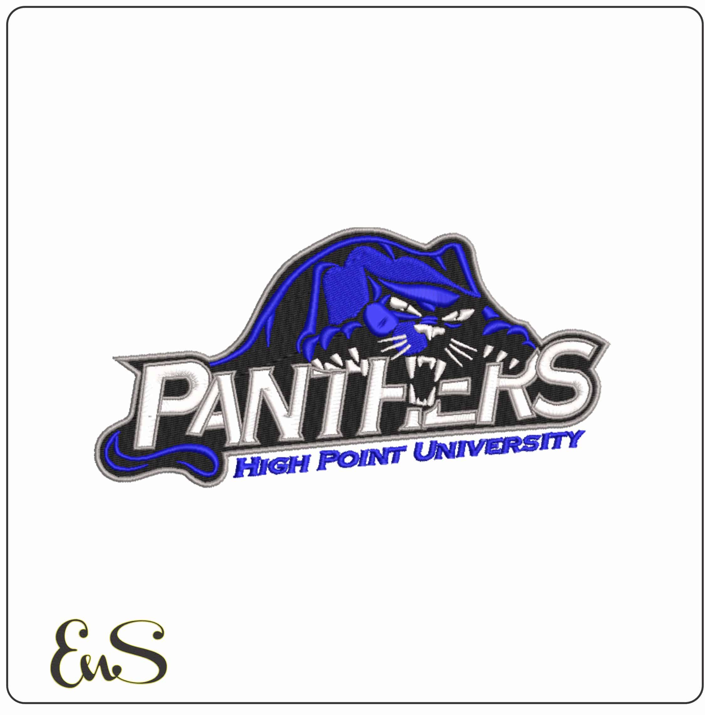 High Point Panthers 2004 to 2012 High Point University - Elegant embroidery design file-instant download