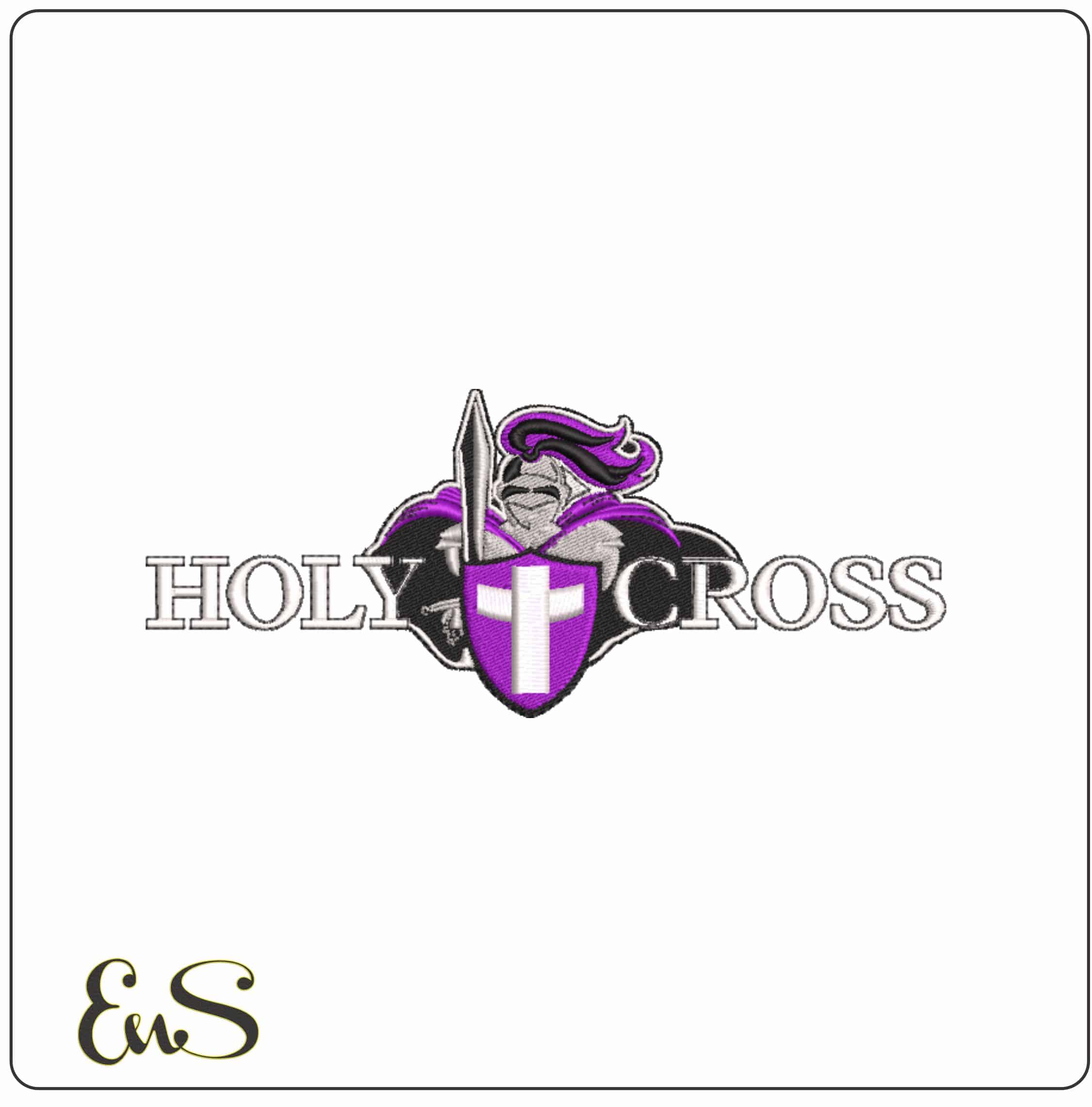 Holy Cross Crusaders 1999 to 2018 College - Elegant embroidery design file-instant download