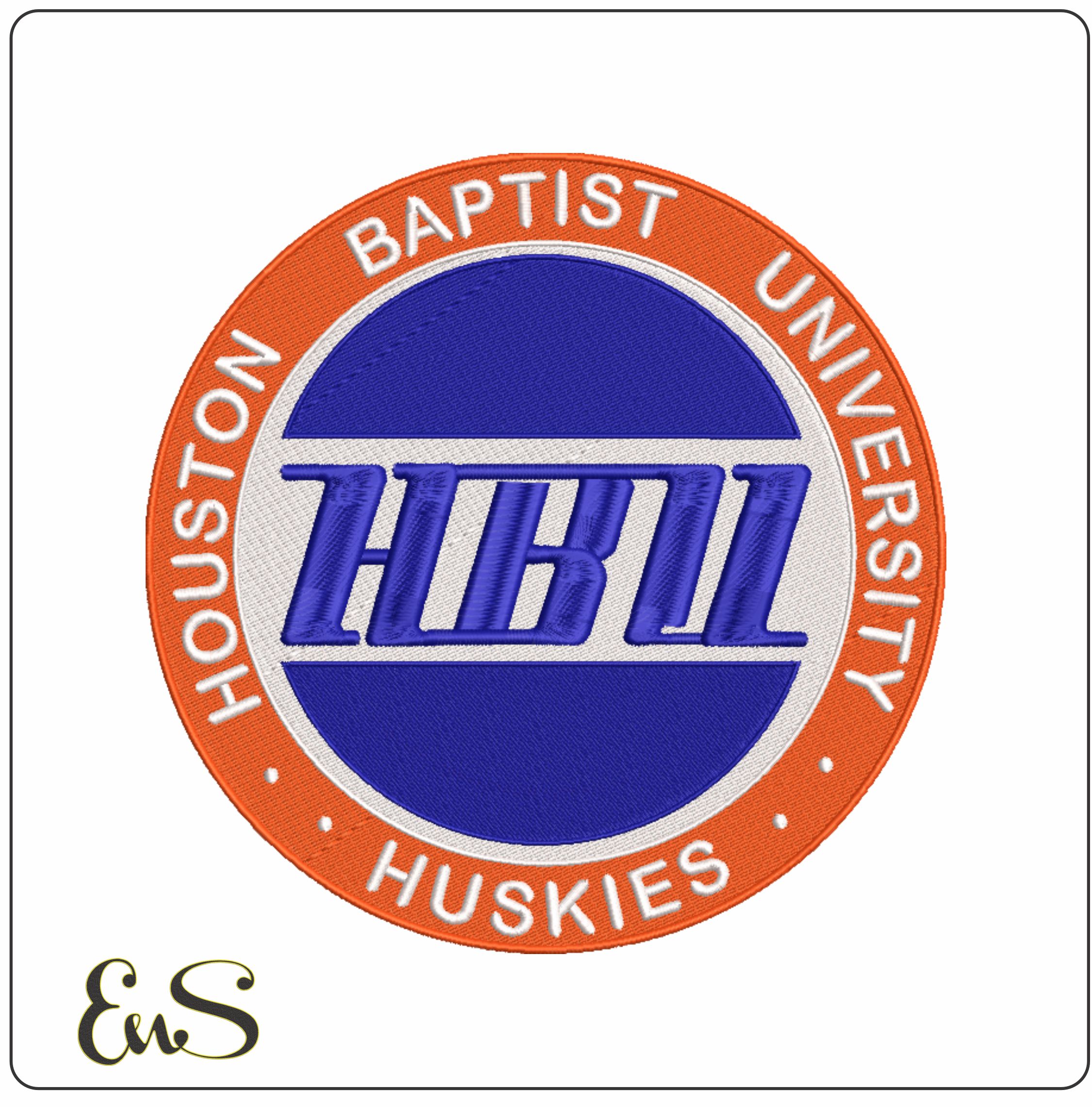 Houston Baptist Huskies 1985 to 1991 University - Elegant embroidery design file-instant download