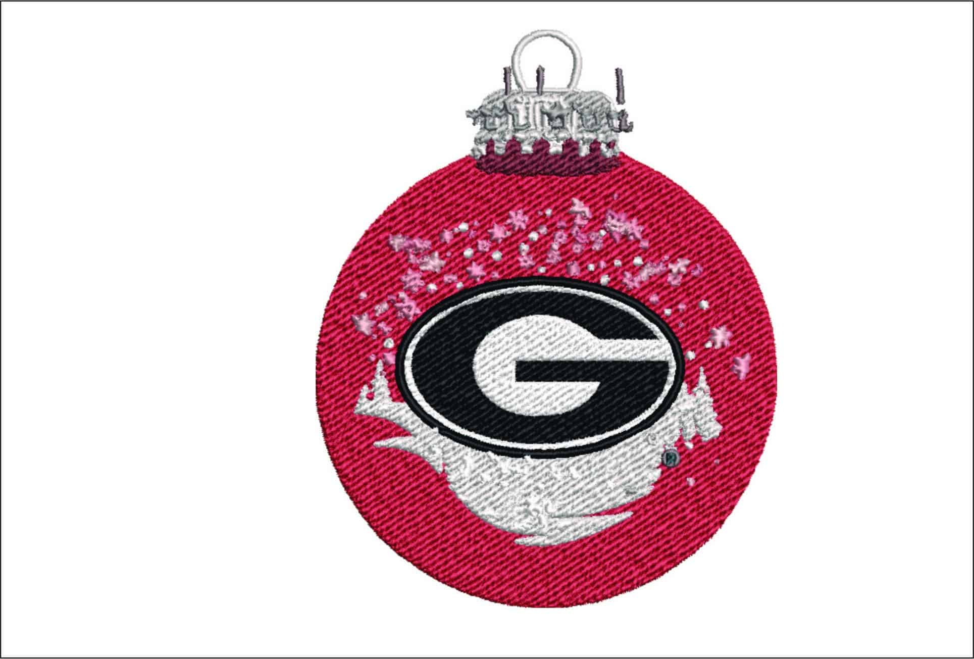 Georgia Christmas Bubbles Embroidery Design