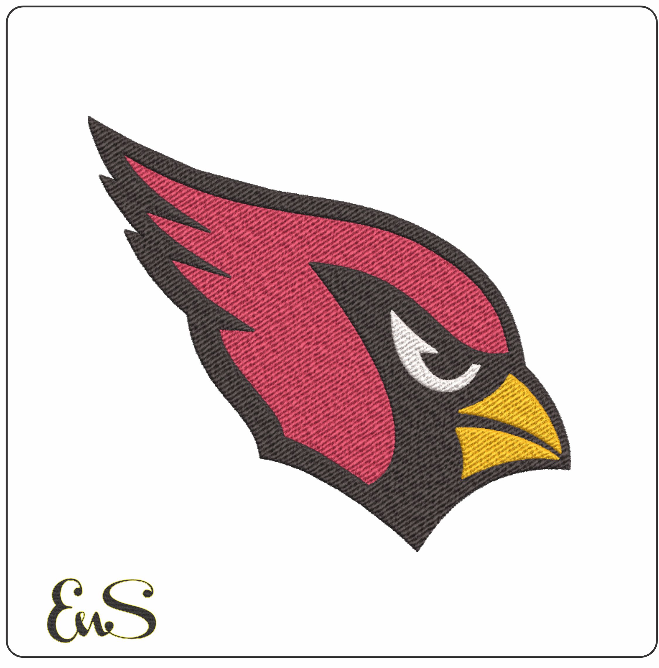 Arizona Cardinals Cardinal Head Logo Embroidery Design