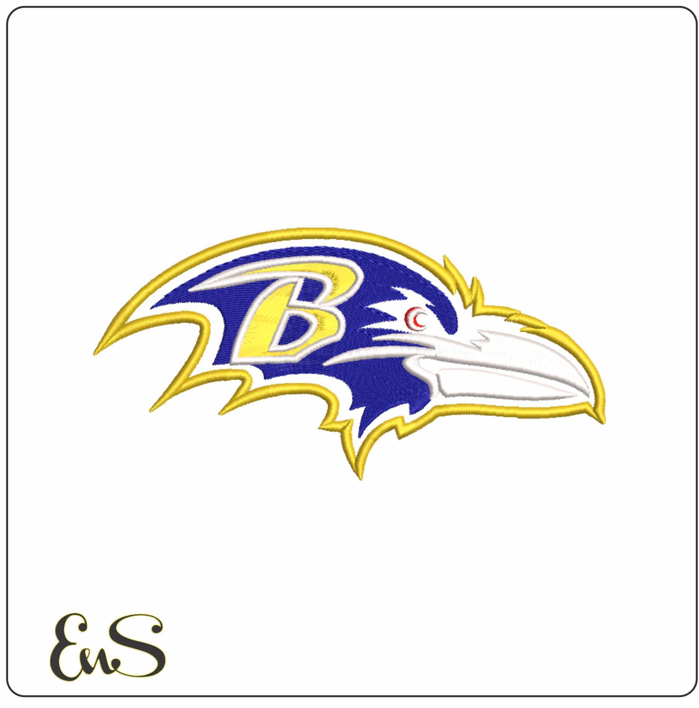 Baltimore Ravens Logo Embroidery Design