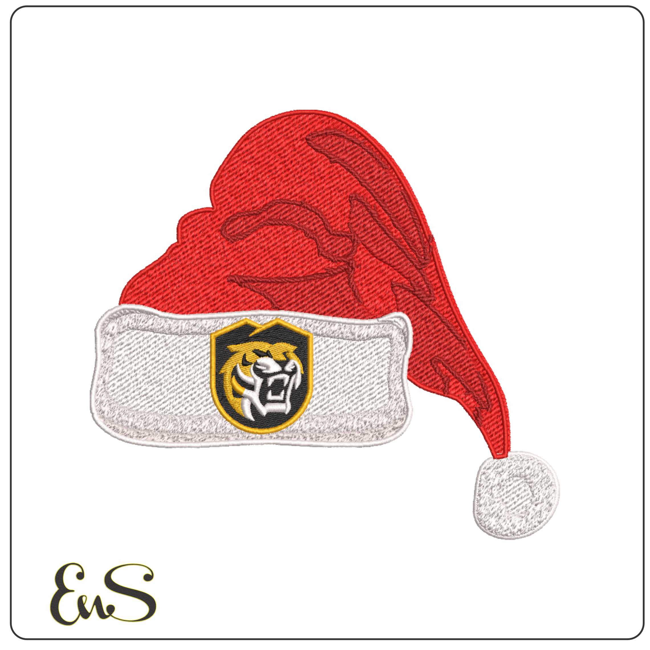 Santa Hat Colorado College Tigers Logo 2019 - Elegant embroidery design file-instant download
