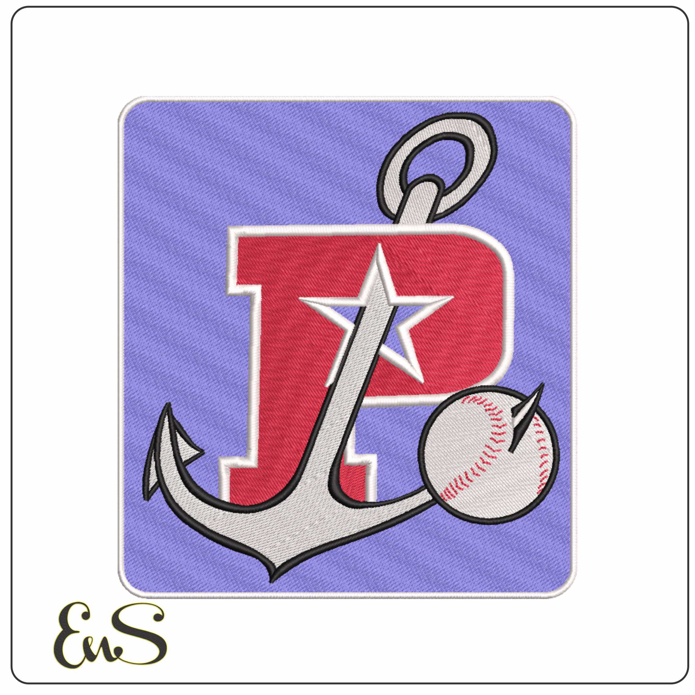 Stockton Ball Park Patch Embroidery Design