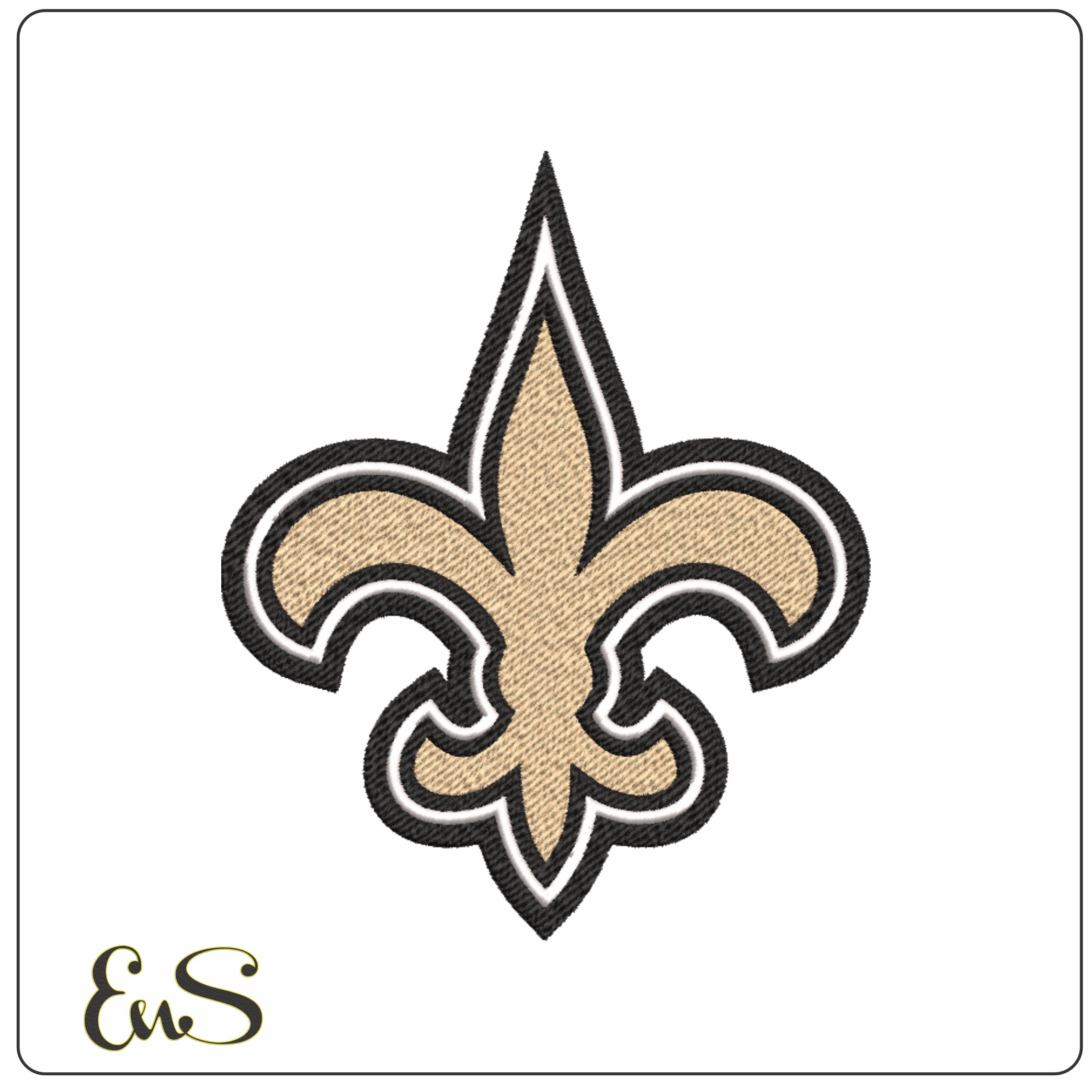 New Orleans Saints Fleur-de-Lis Logo Embroidery Design