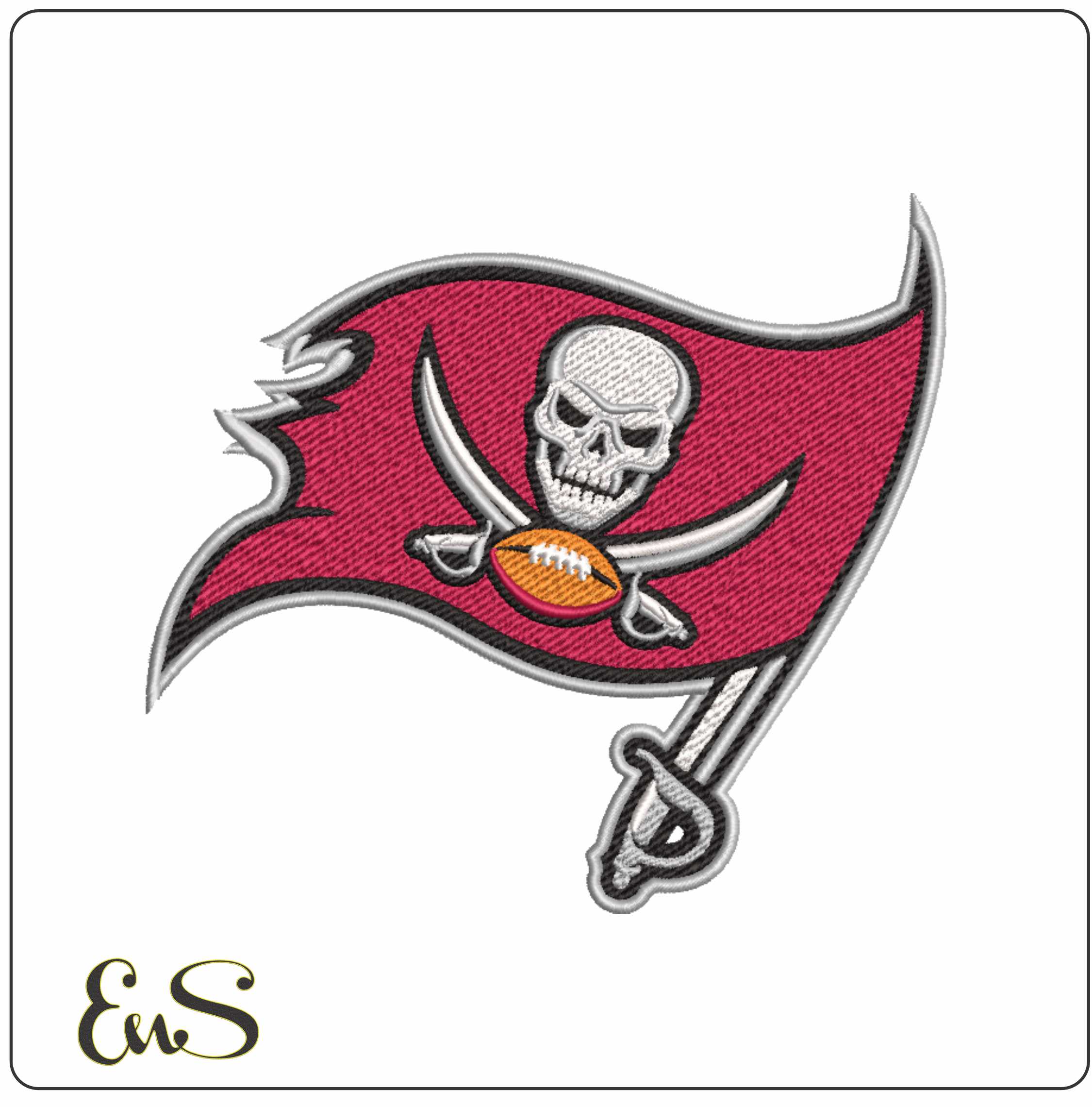 Tampa Bay Buccaneers Logo Embroidery Design