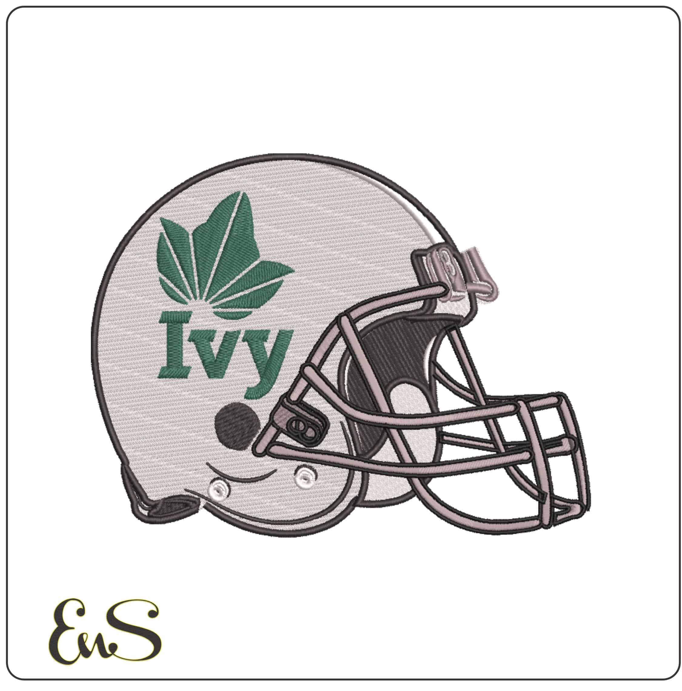 AF Helmet Ivy League 2019 - Elegant embroidery design file-instant download
